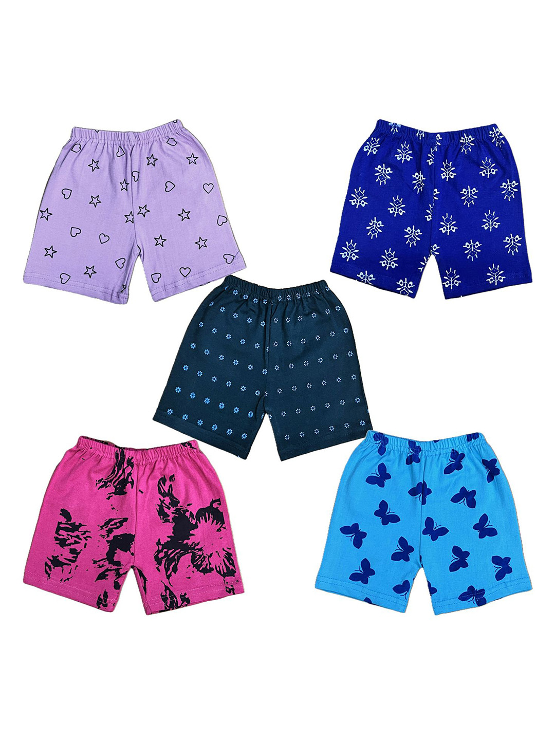 BAESD Kids Self Design Printed Relaxed Fit Mid-Rise Shorts