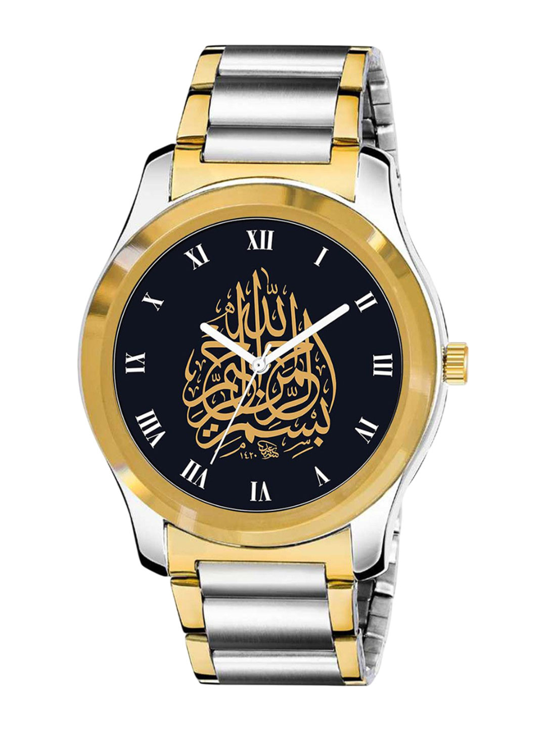 CSAMON Men Stainless Steel Bracelet Style Analogue Watch GPChain Islamic ROM02 CD_SH