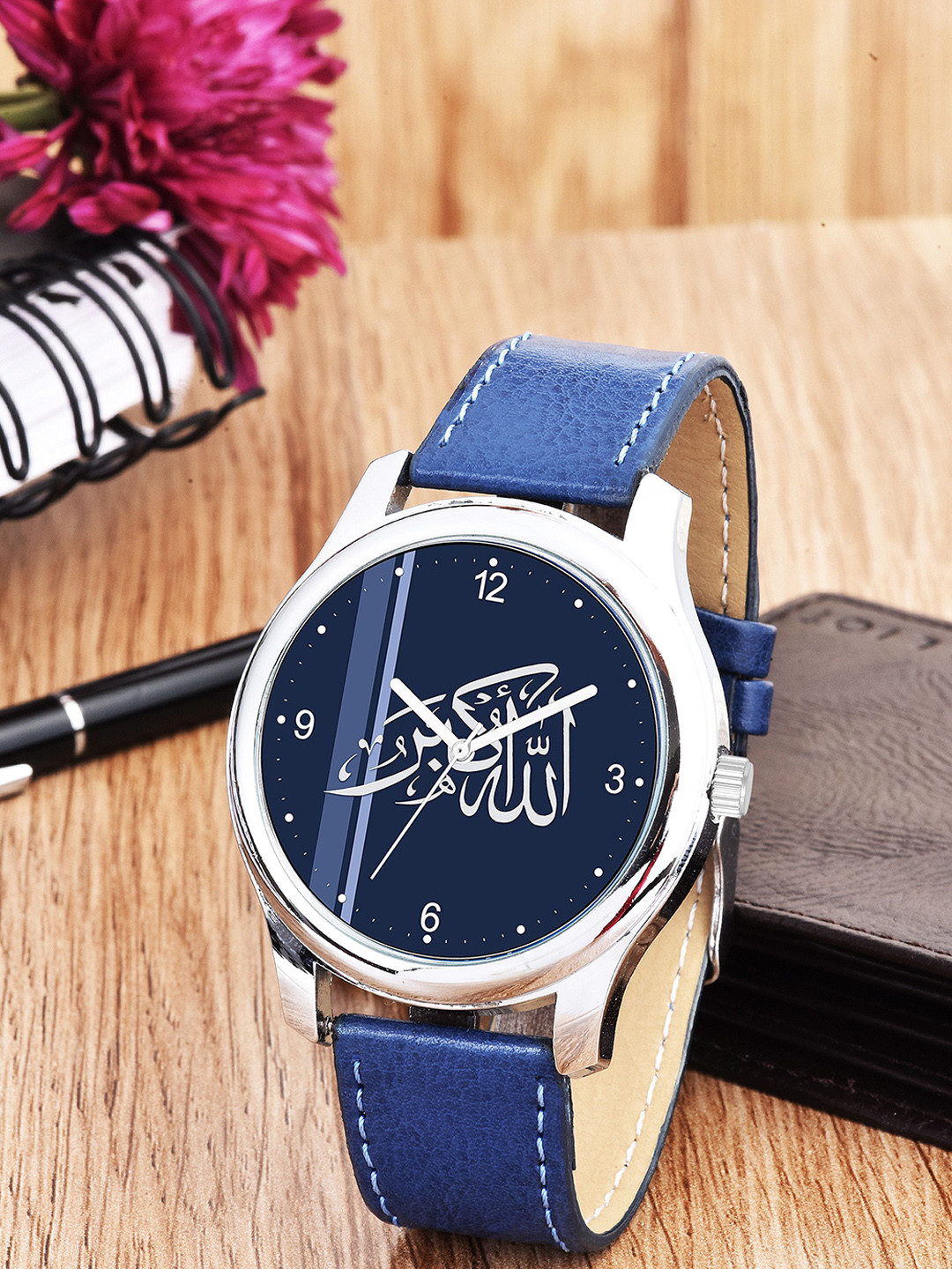 Gopal Shopcart Unisex Printed Analogue Watch 1017SLV-Islamic-NUM06-BLU-Chikani_SH-Blue