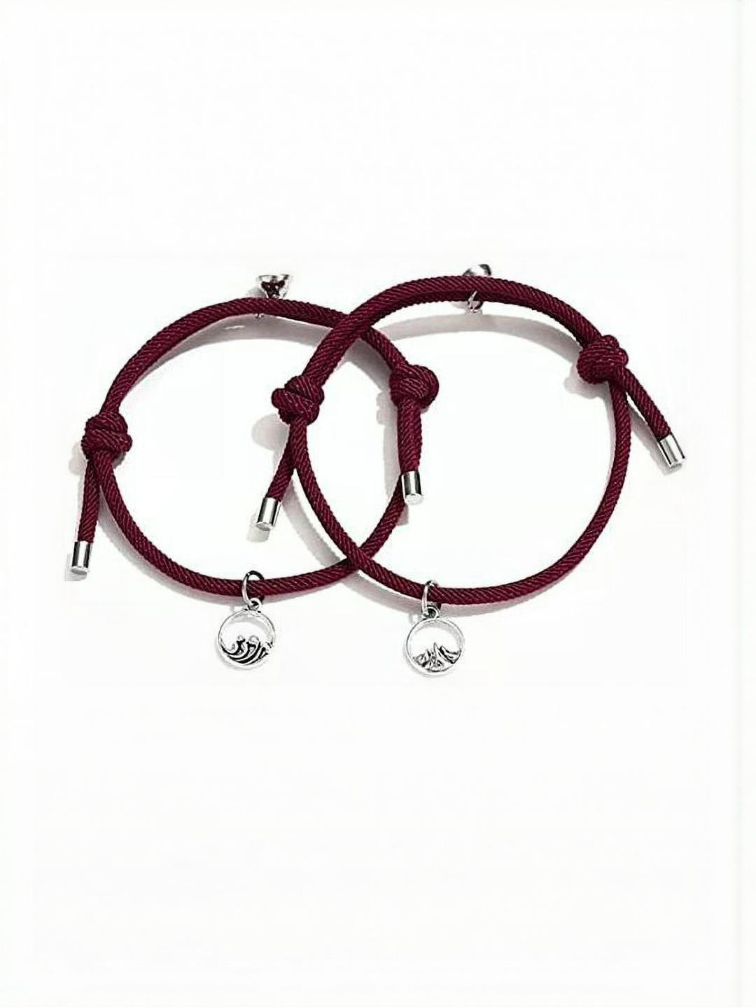 ATRAER Unisex German Silver Charm Bracelet