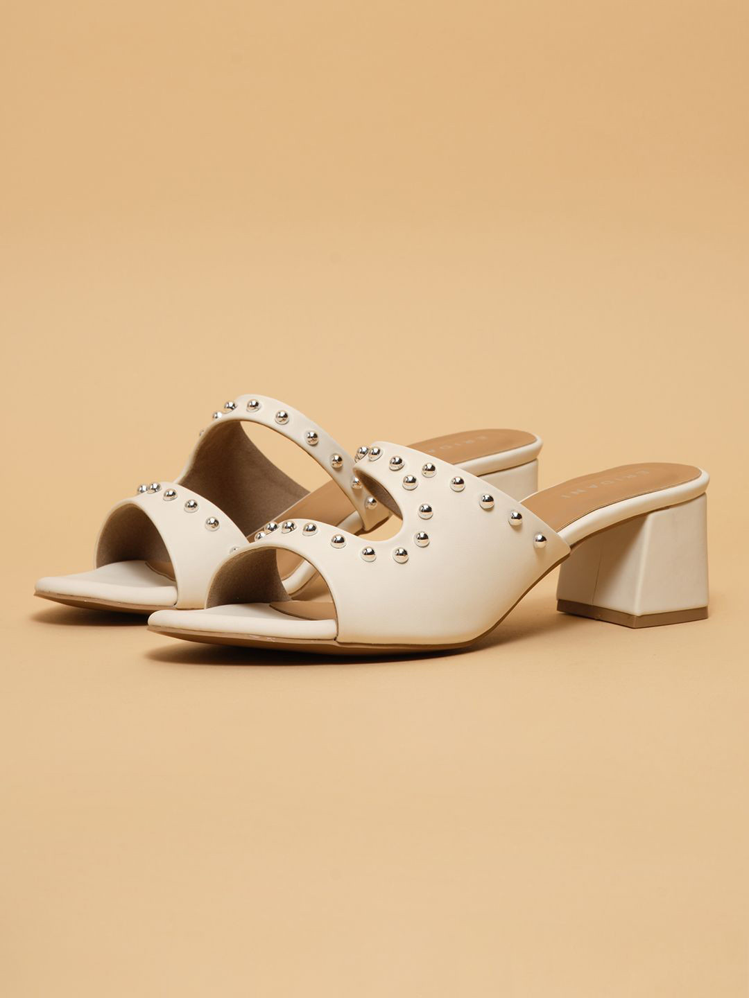 ERIDANI Lolaa Embellished Block Heels