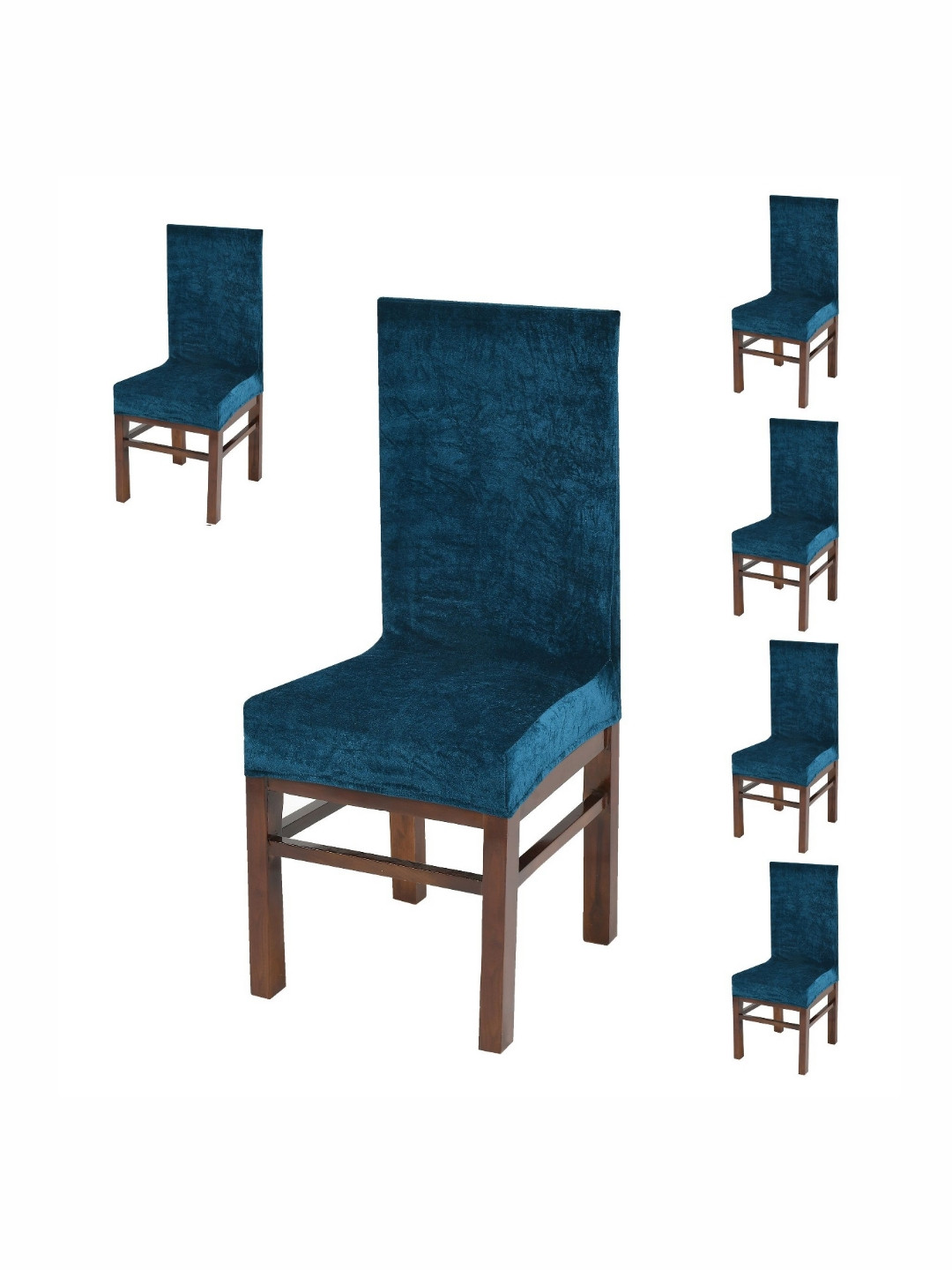 DECOR VATIKA Set Of 4 Green Stretchable Chair Covers
