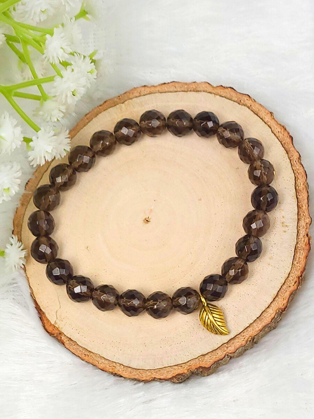 Calminds Unisex Smoky Quartz Crystal Bracelet