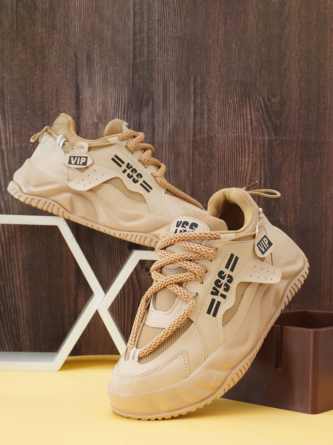 kadak collection Men Woven Design Synthetic Regular Sneakers