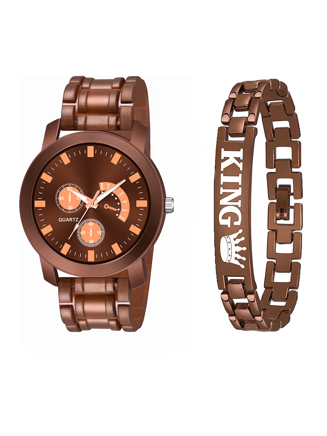 CSAMON Men Printed Dial Analogue Watch PandoBRO AeviyoRG D 801BRO k Bracelet_SH