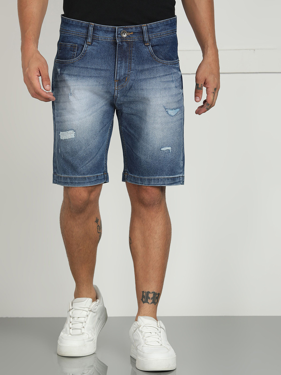 DENIMLOOK Men Baggy Denim Shorts
