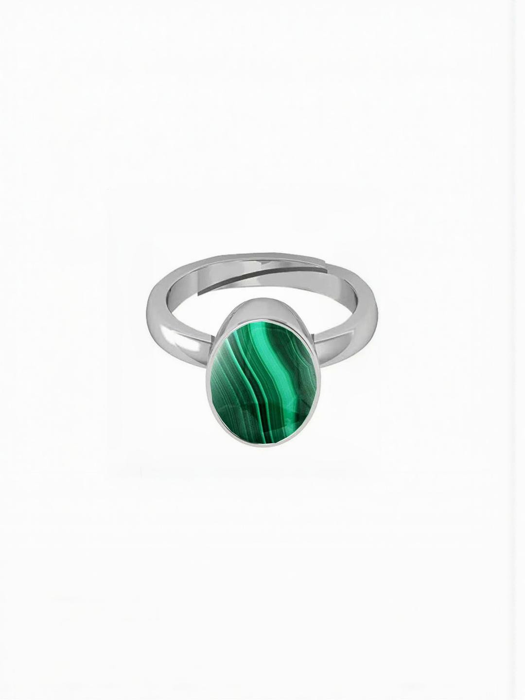 Sidharth Gems 11.25 Ratti 10.00 Crt Malachite Dana Firang Stone Ring