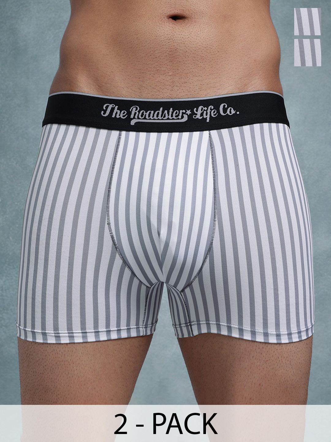 The Roadster Lifestyle Co Pack Of 2 Printed Stretchable Trunks Pack Of 2-PV-Print-RO19-S