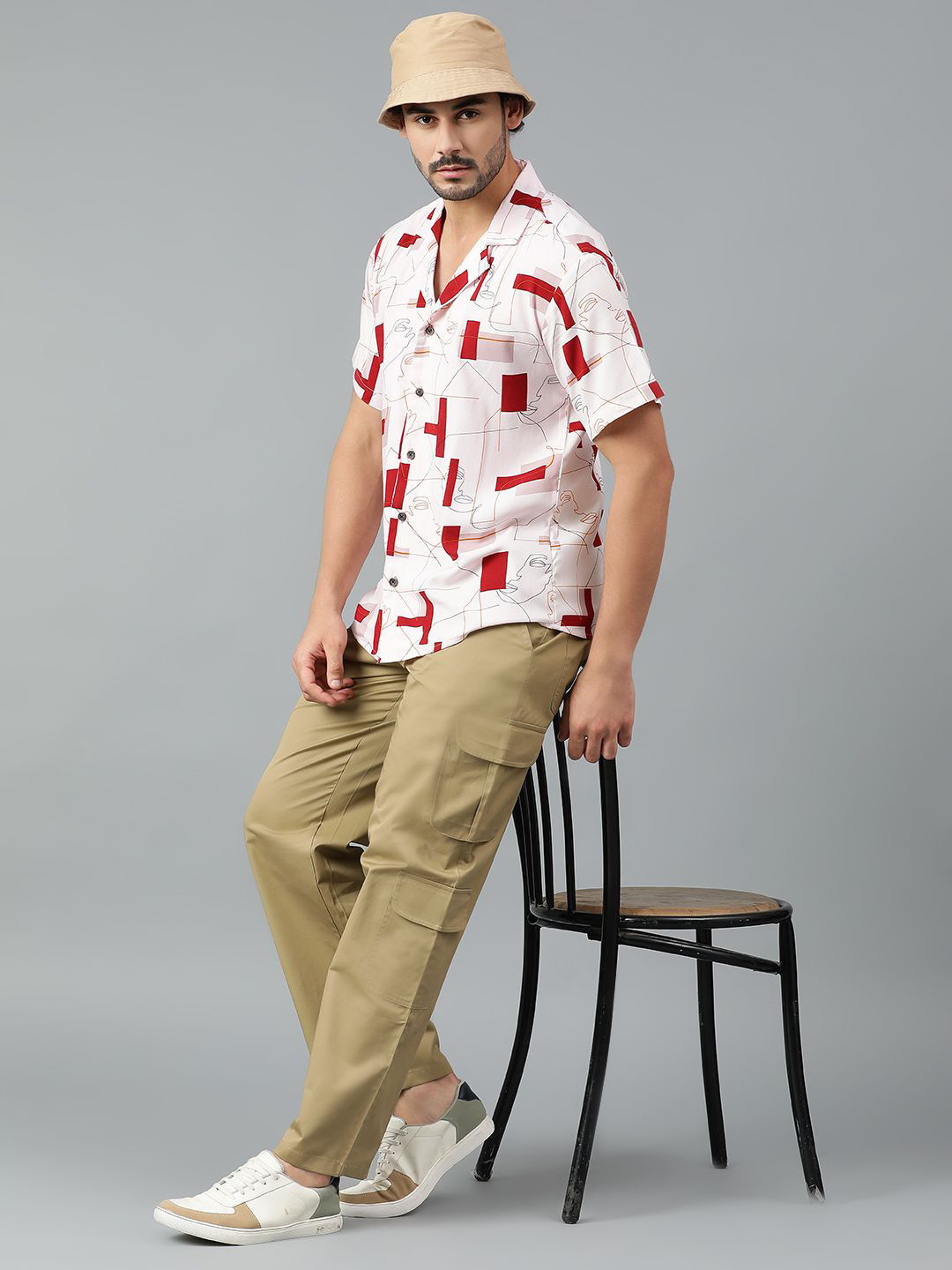 Stylecast X Kotty Men Modern Printed Casual Shirt