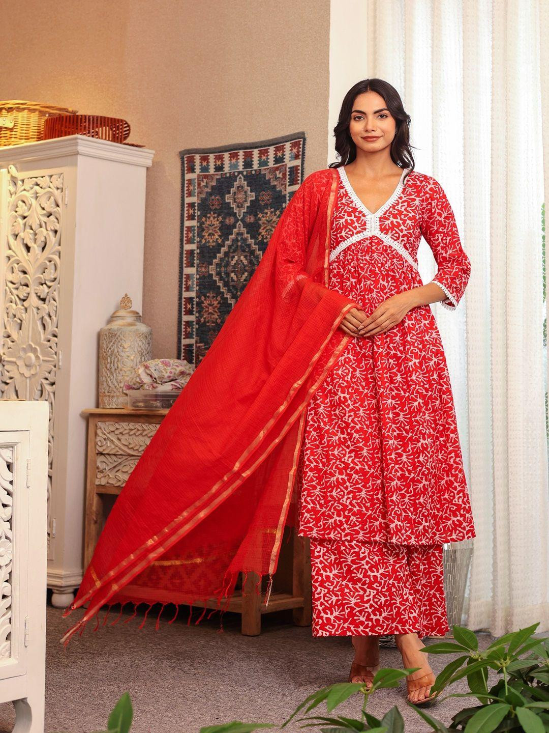 LABEL ADRIJA Women Printed Anarkali Kurta Set