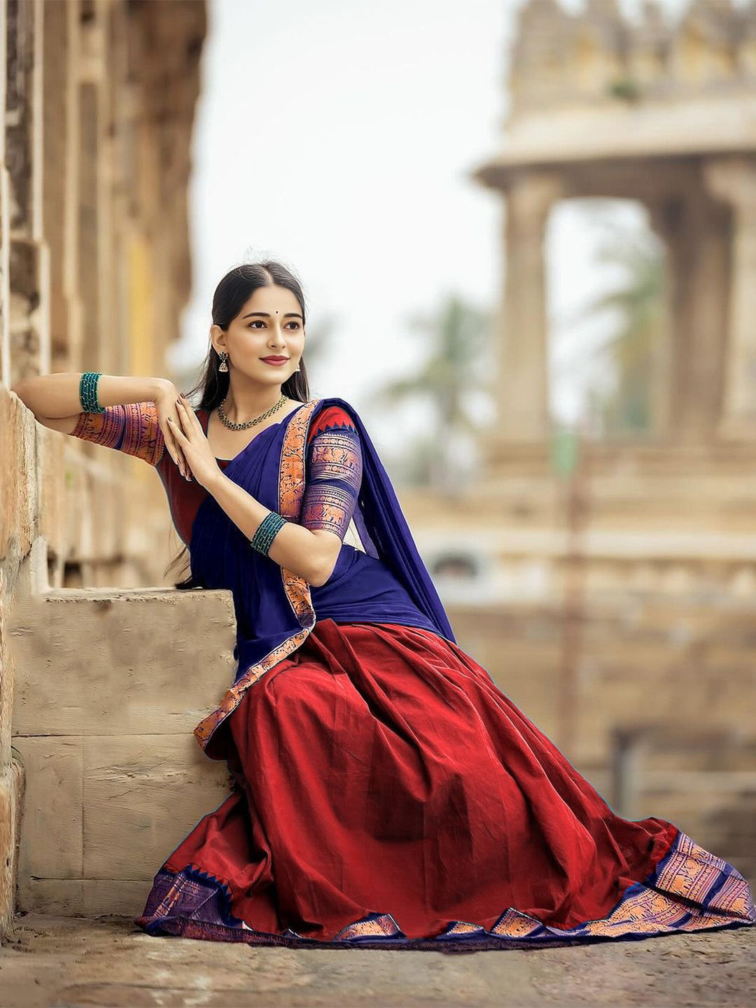 R K INFINITIVE Semi-Stitched Lehenga & Unstitched Blouse With Dupatta