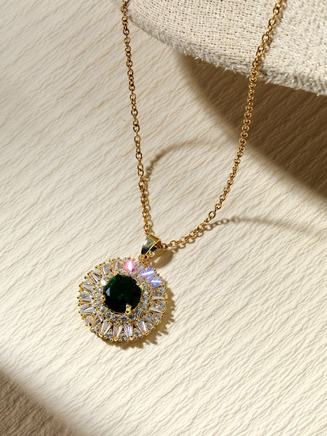 SALTY Raat Ki Rani Stone-Studded Pendant With Chain