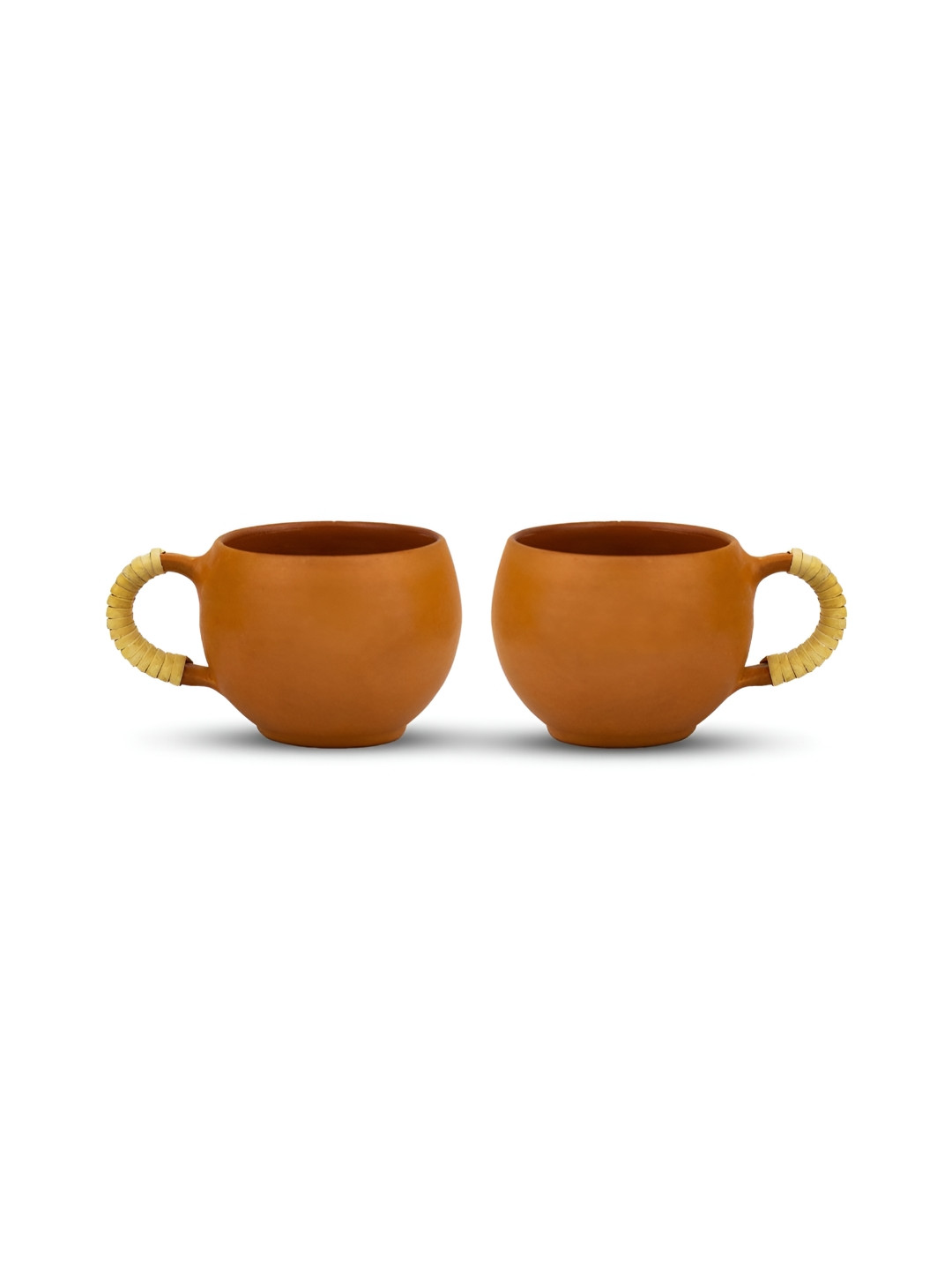 Rare Planet Brown 2 Pieces Ceramic Terracotta