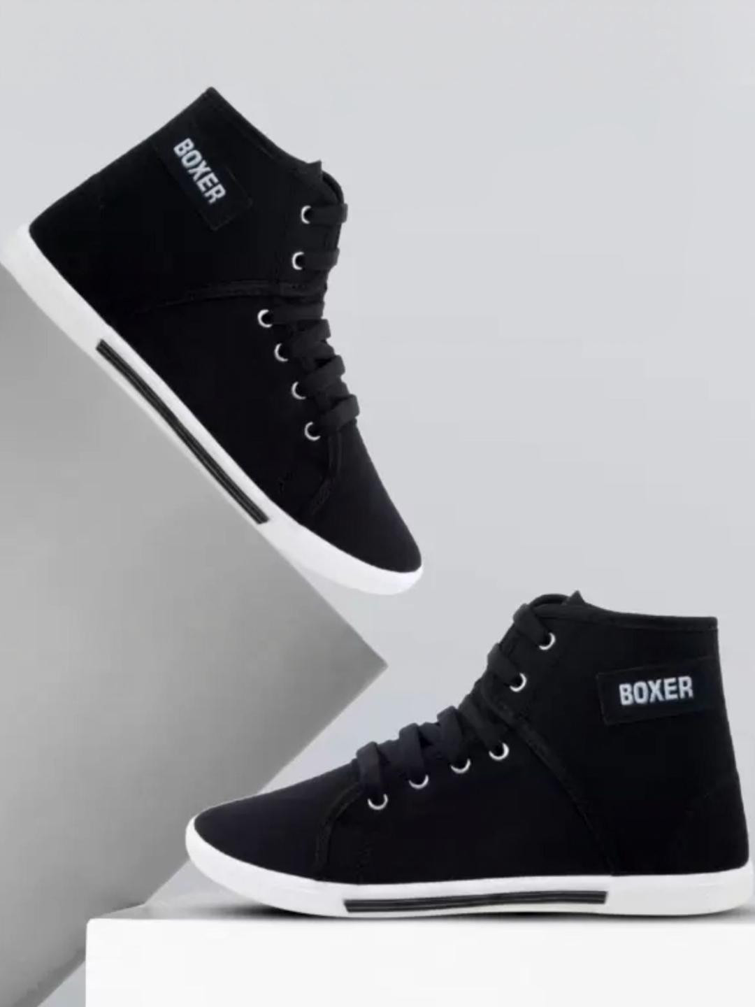 HOTSTYLE Men Black Canvas Sports Shoes