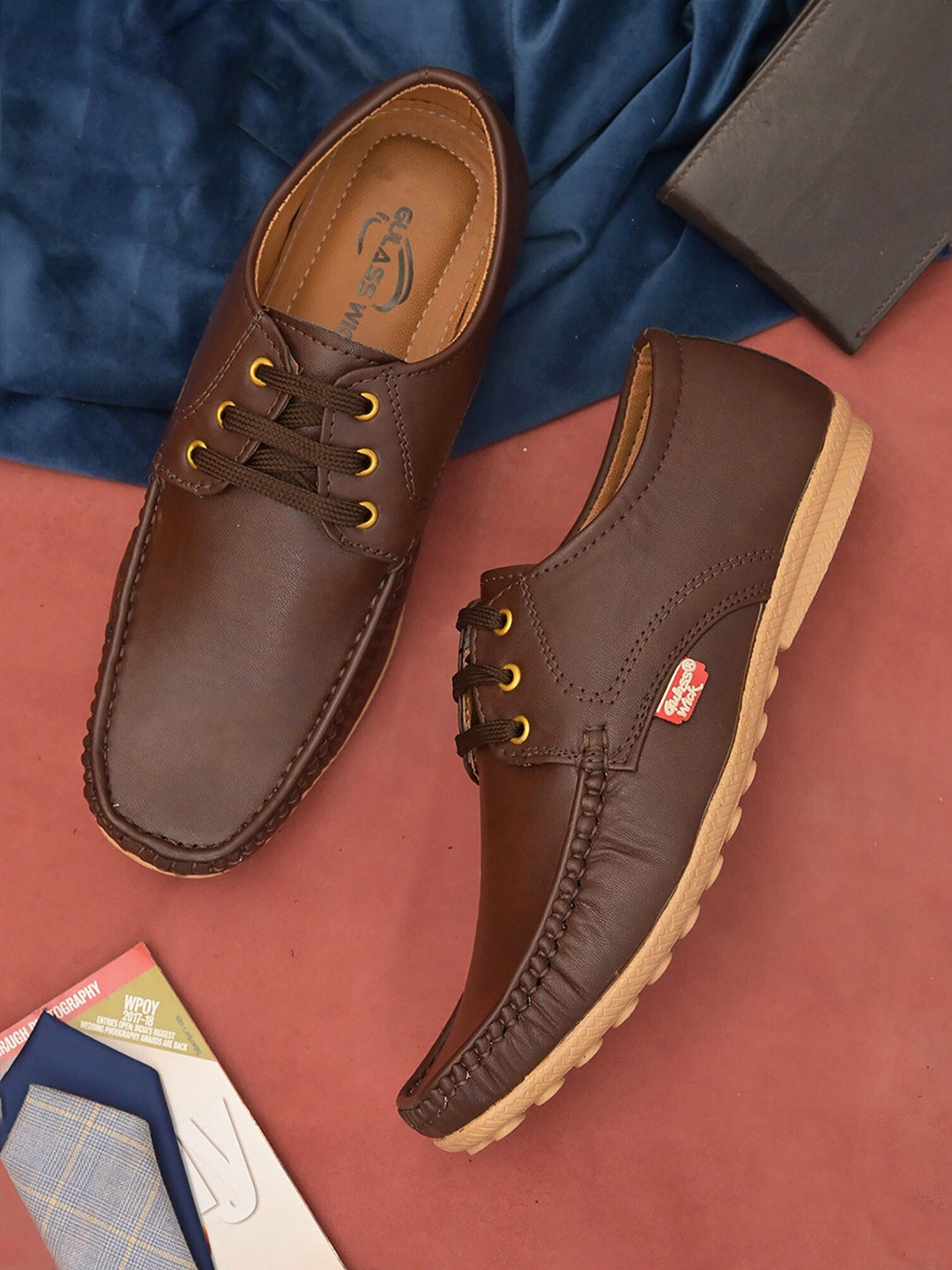 GULASS WICK Men Round Toe Lace-Ups Sneakers