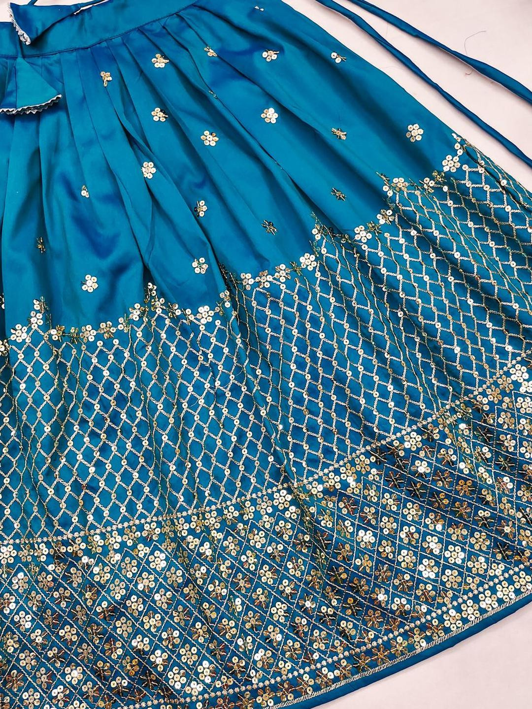 Shoryam Fashion Girls Art Silk Ready to Wear Lehenga Choli