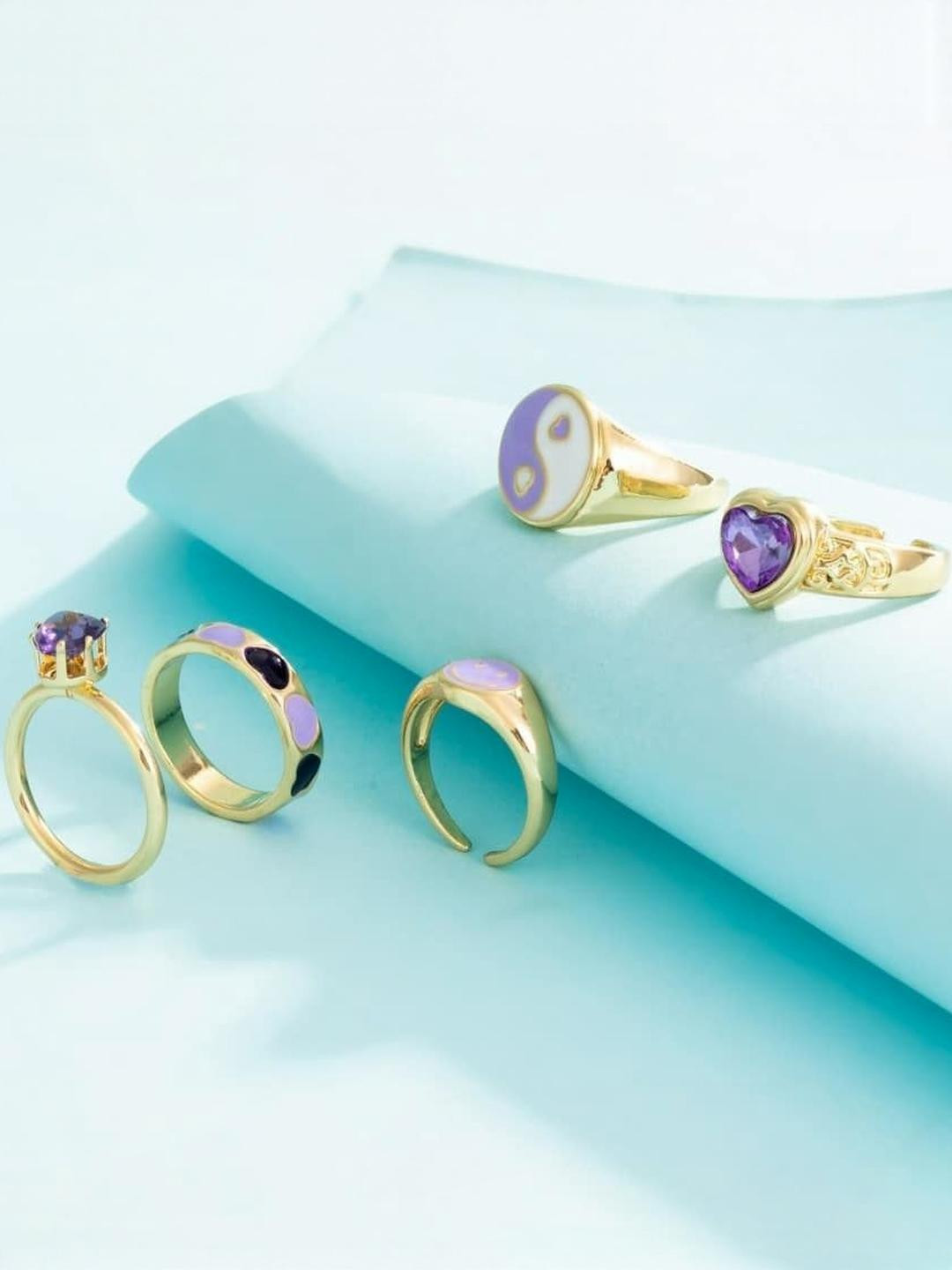 Arzonai Set of 5 Rings