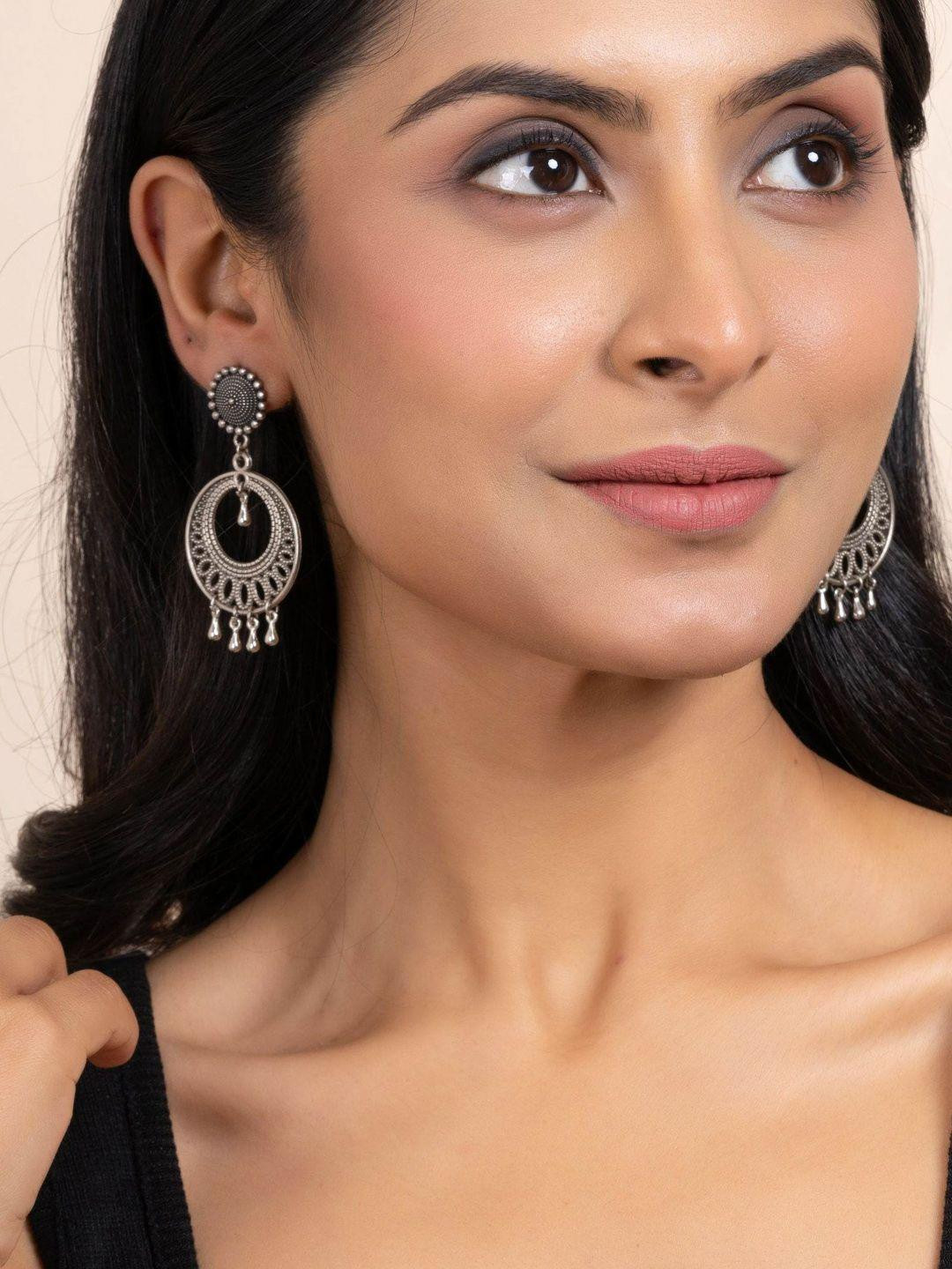 Look and Adorn Contemporary Studs Earrings