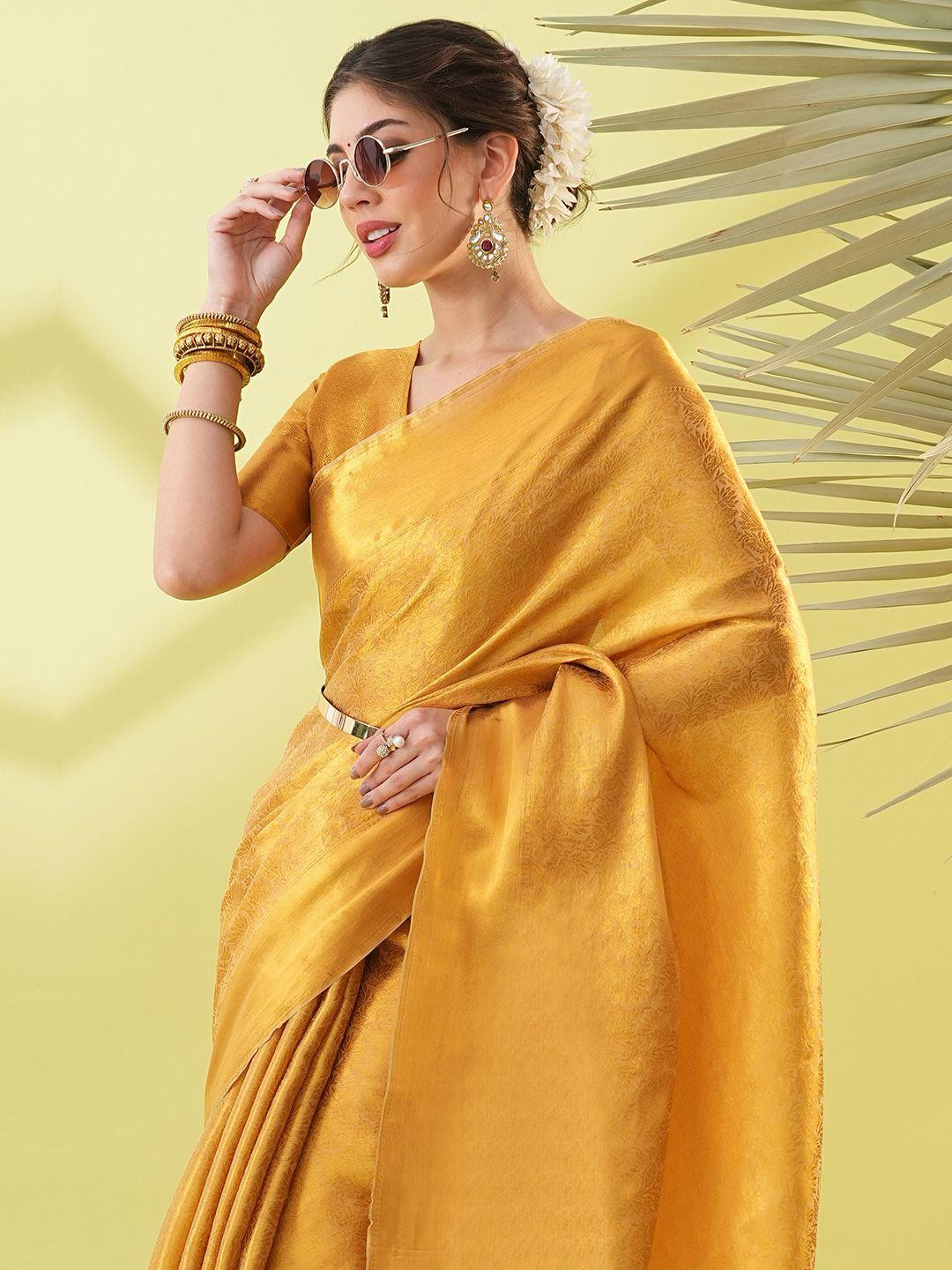 KALINI Gold Tissue Embellished Sarees