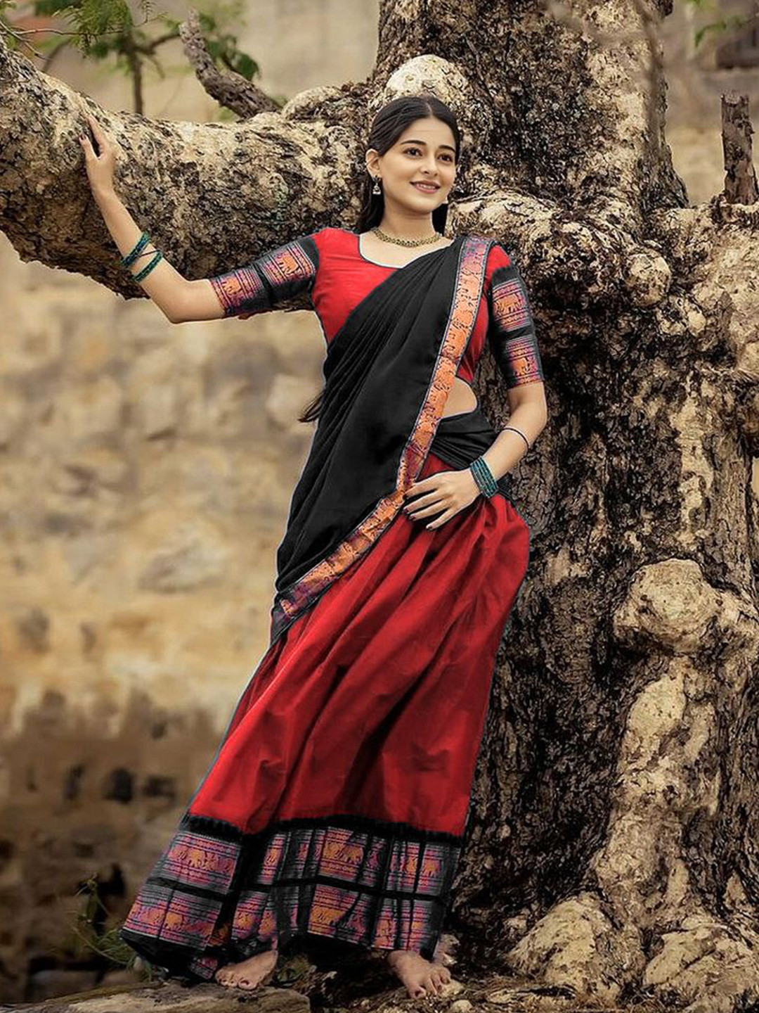 R K INFINITIVE Semi-Stitched Lehenga & Unstitched Blouse With Dupatta