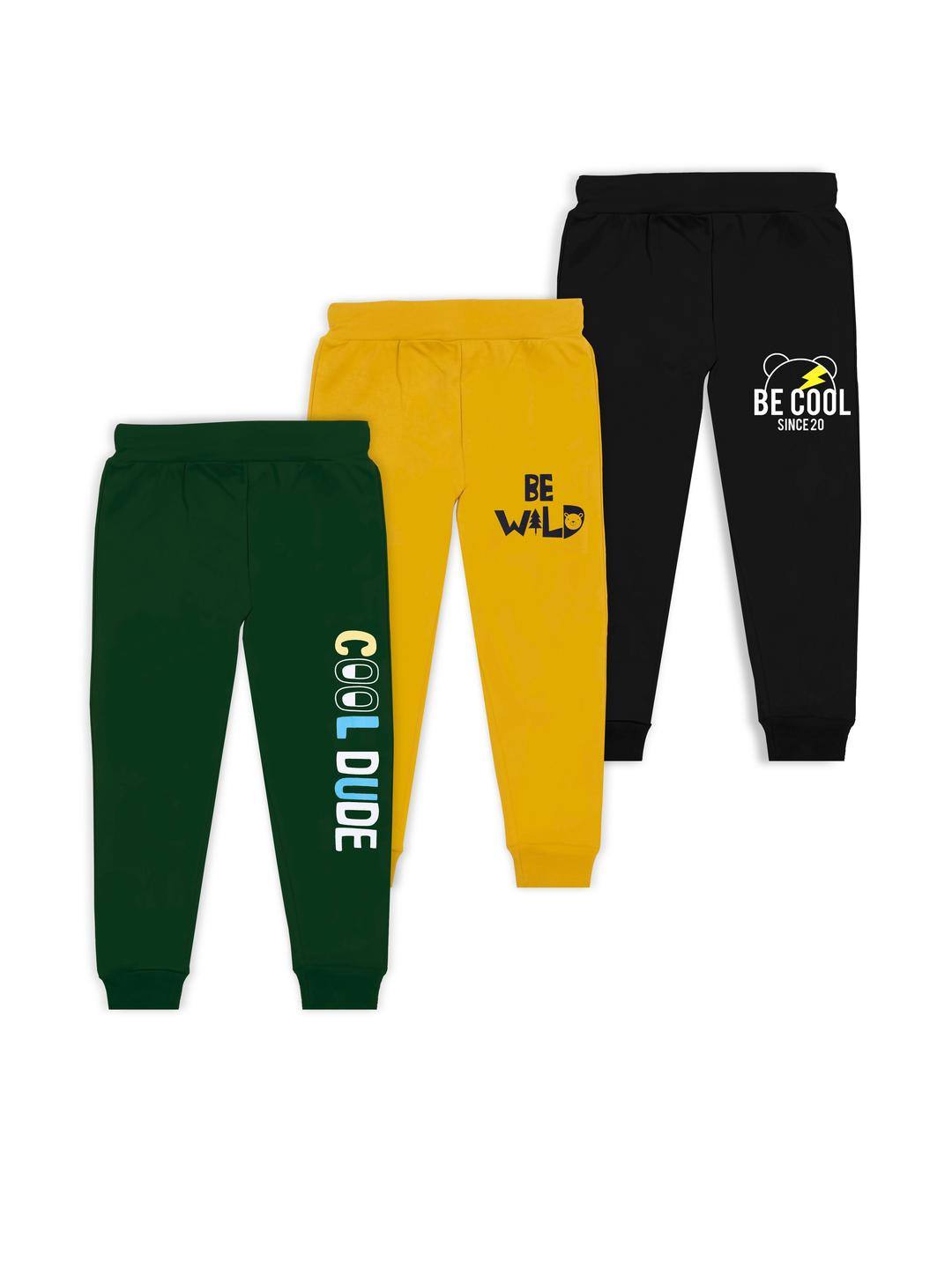 J&JP Boys Pack of 3 Cotton Joggers