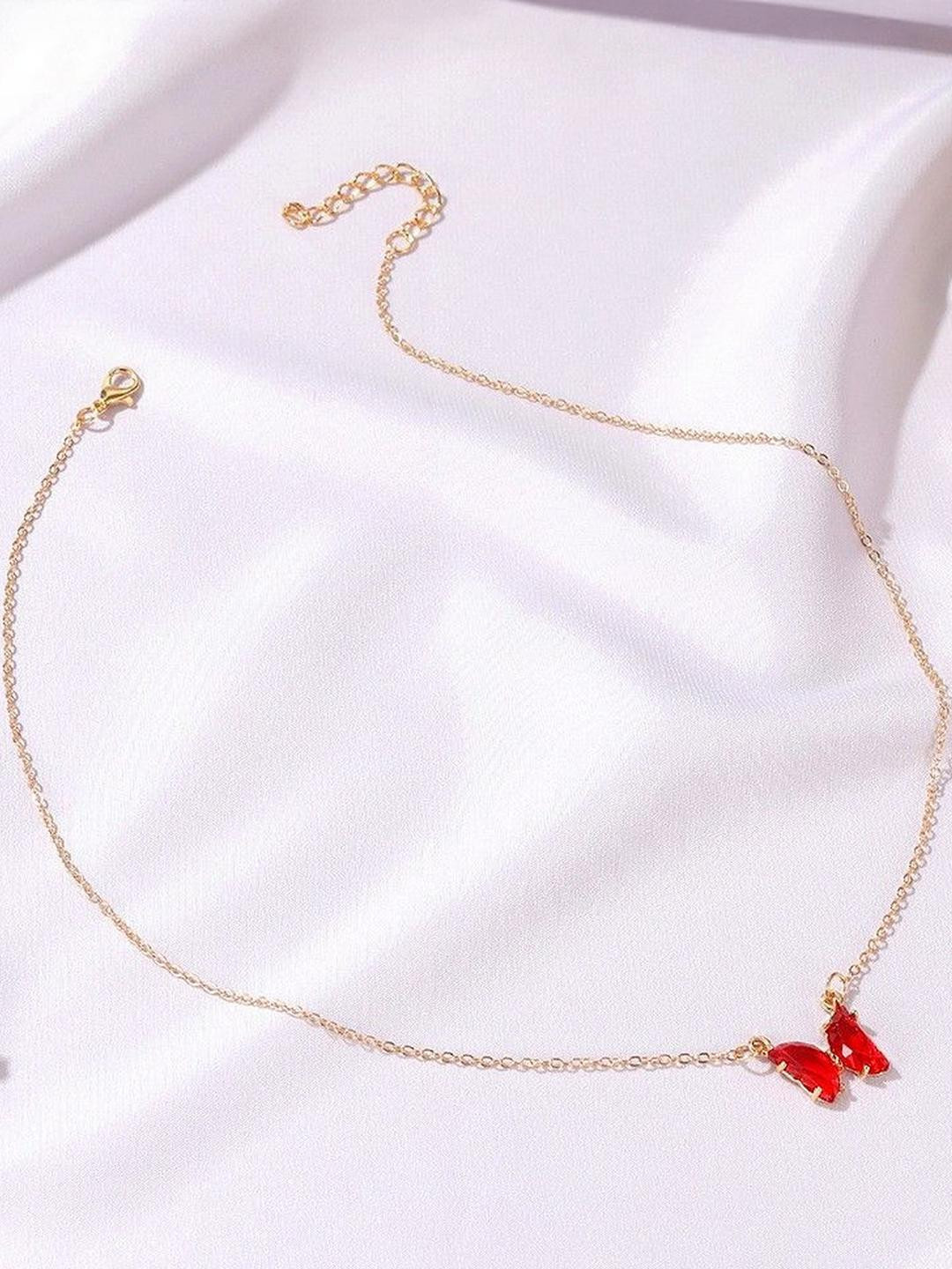 Arzonai Red Metal Chain