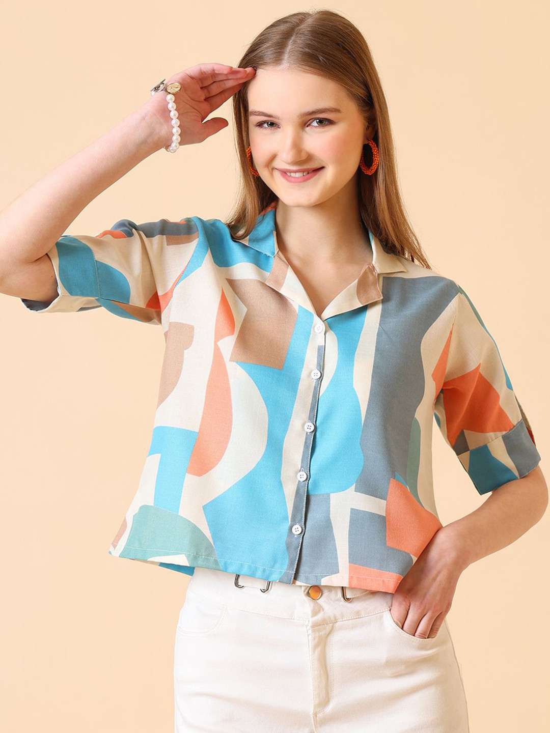 4WRD by Dressberry Women Abstract Print Top