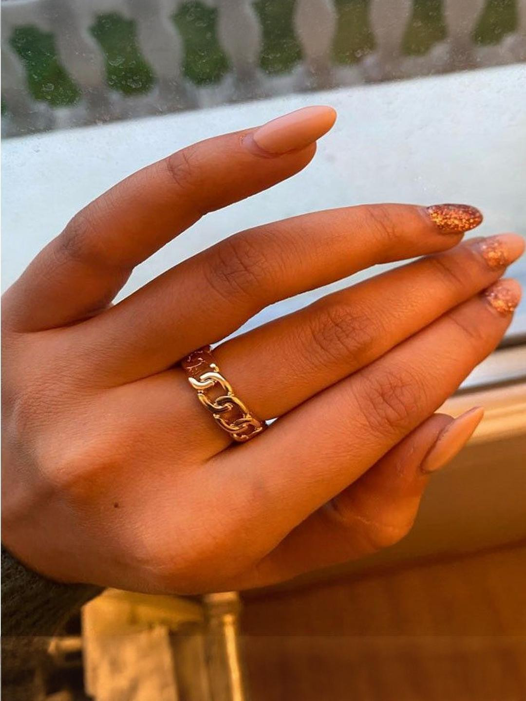 Arzonai Women Irregular Geometric Open Ring