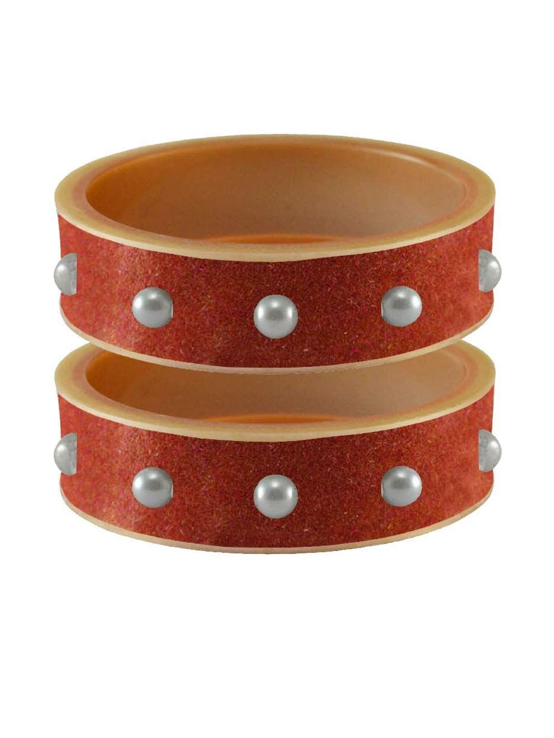 Vidhya Kangan Pink Moti Stud Acrylic Bangle