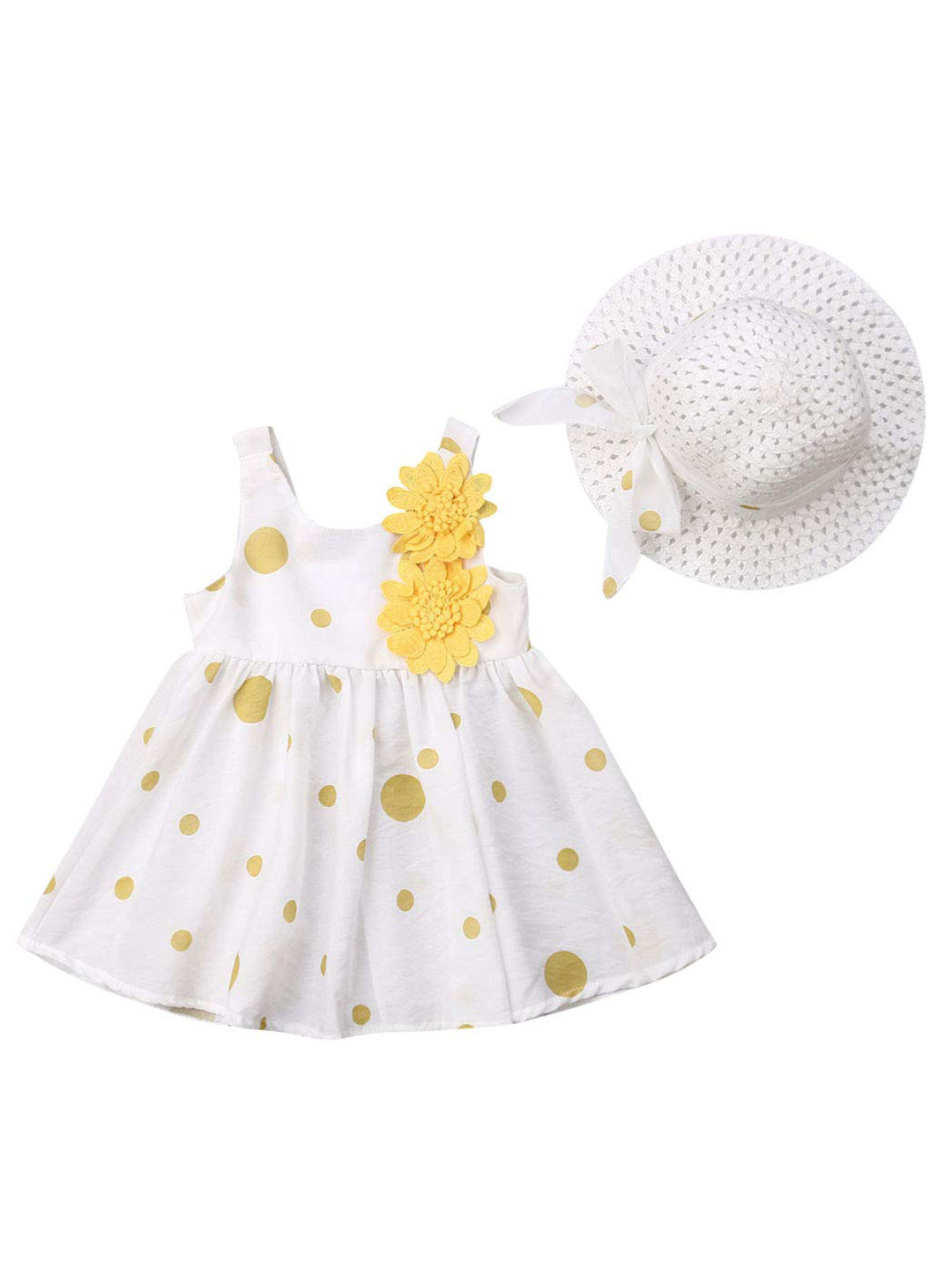 Bold N Elegant Polka Dot Mini Dress With Hat