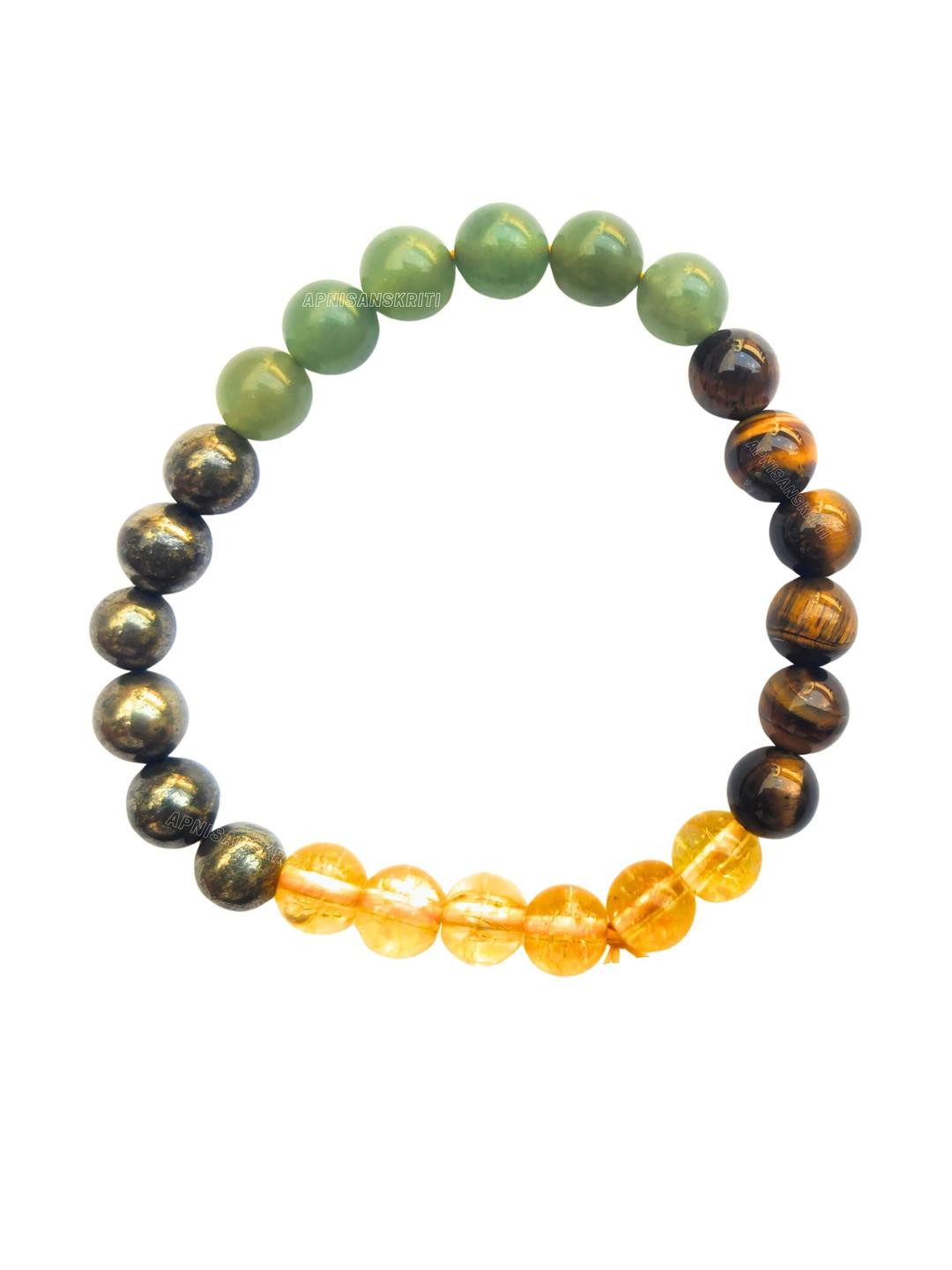 Apnisanskriti Unisex Wealth DhanYog Stone Bracelet