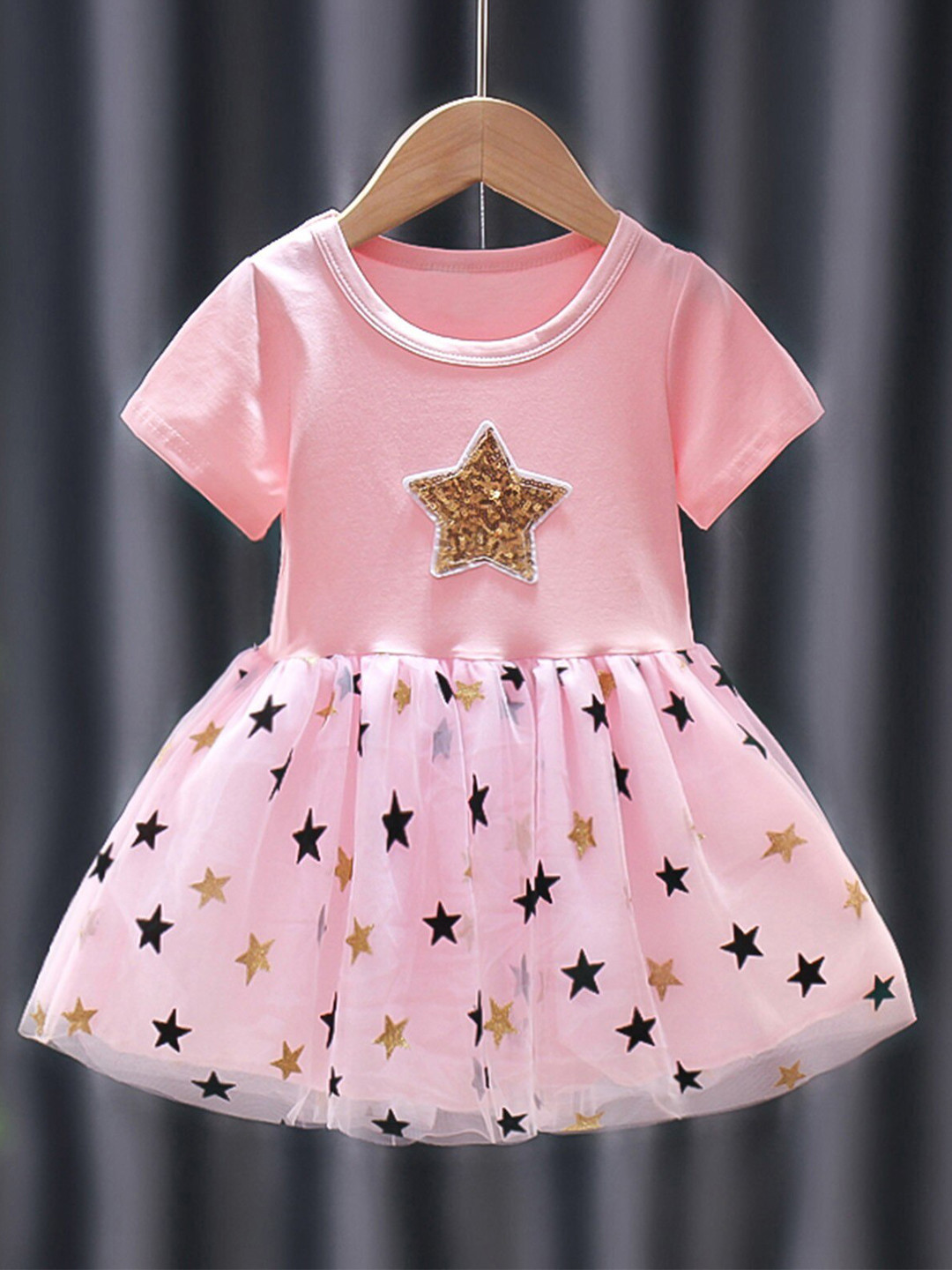 Bold N Elegant Golden Star Tutu Party Dress