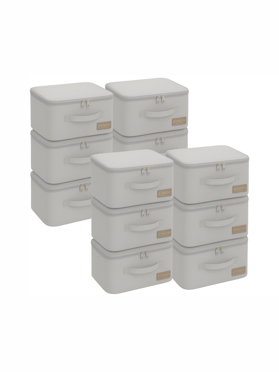 Panchhi Store Grey 12 Pieces Drawer Organisers