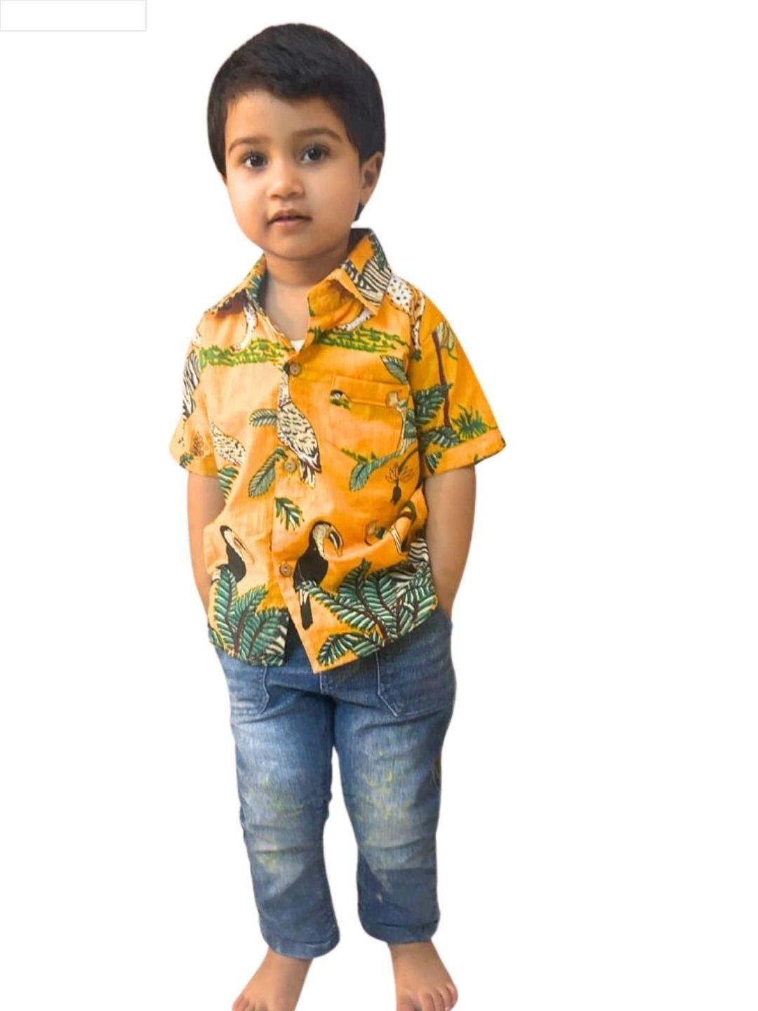 Tittertots Boys Tropical Printed Casual Shirt