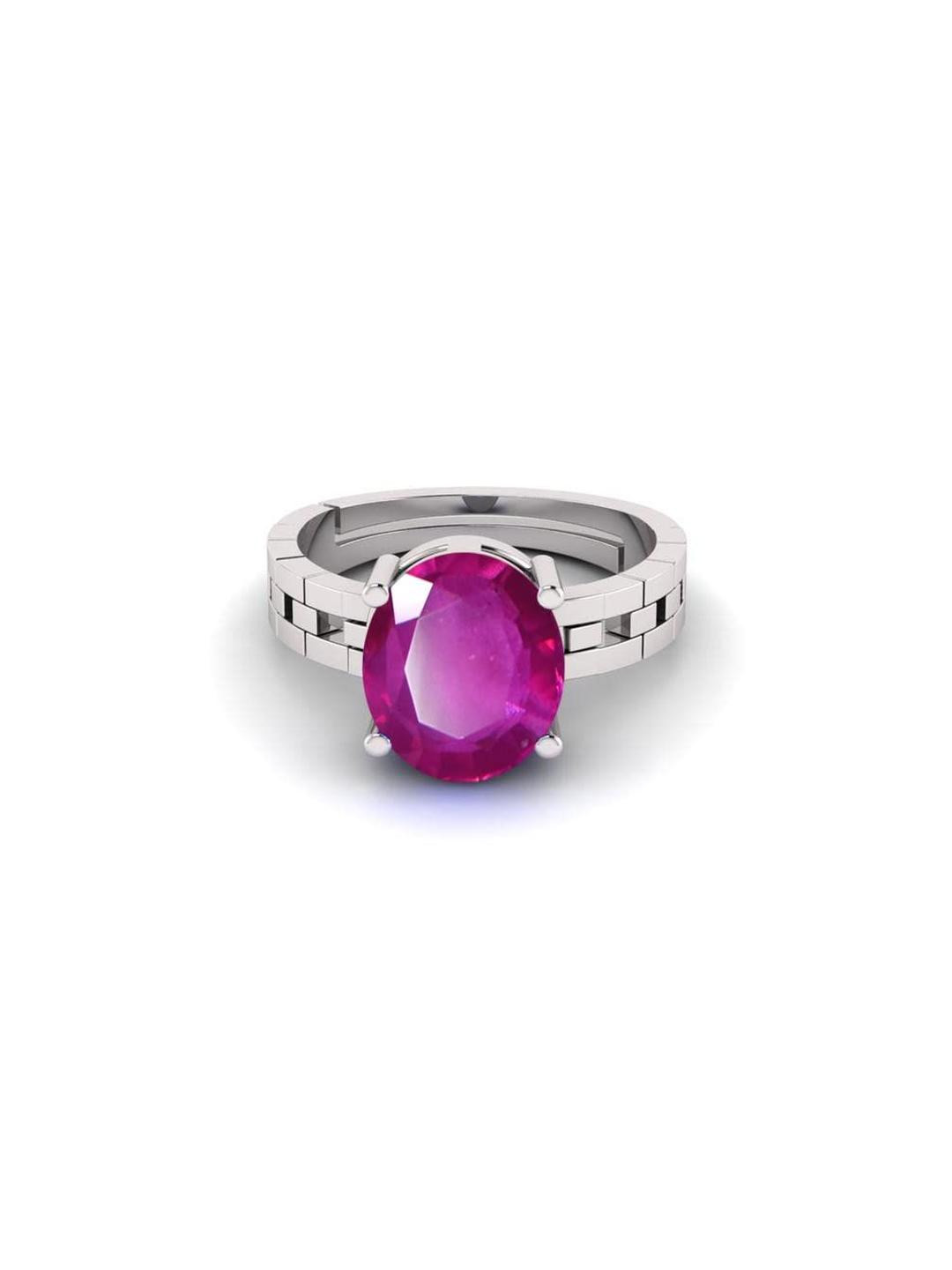 Todani Jems 9.25 Ratti 8.60 KT RubyManikya Gemstone Adjustable Ring