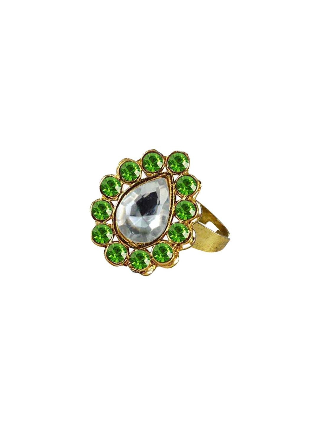 Vidhya Kangan Women Multi Brass Finger Ring