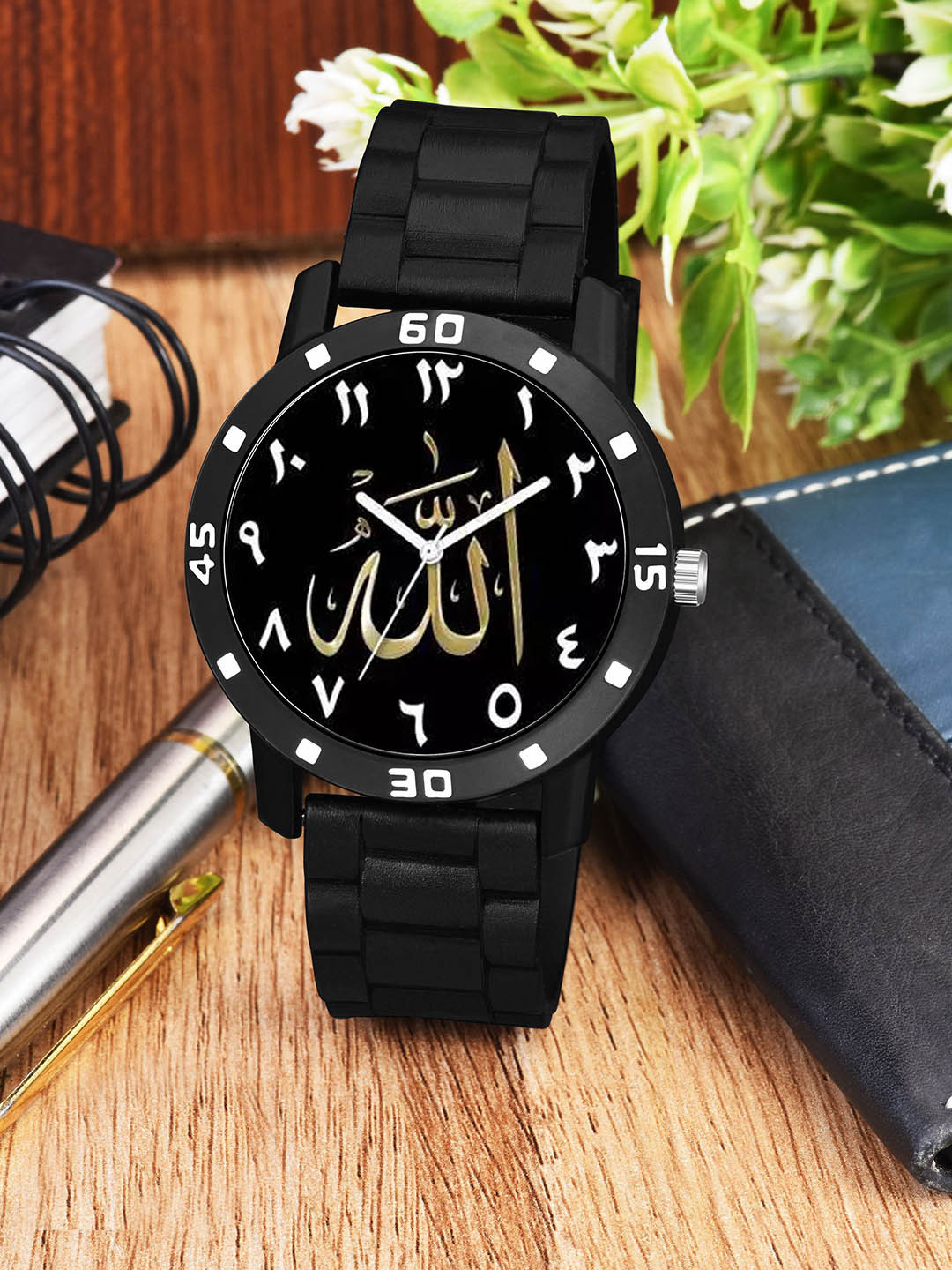 CSAMON Men Dial & Straps Printed Watch AeviyoBLK Islamic NUM07 CD_SH