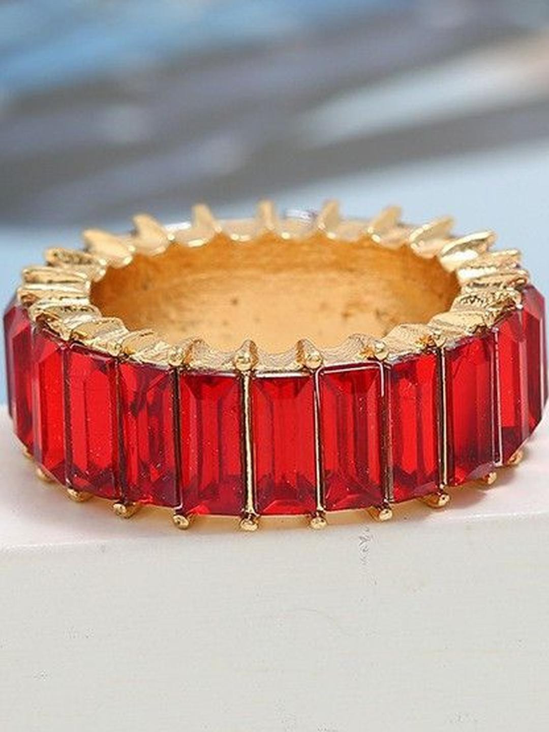 Arzonai Wild Square Zircon Metal Ring