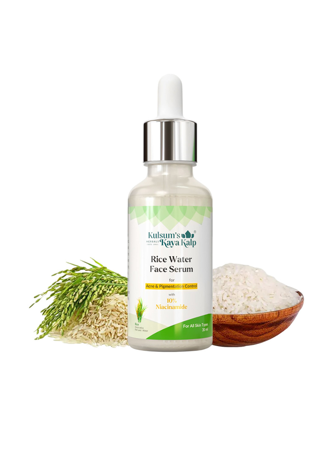 Kulsum's Kaya Kalp Rice Water Face Serum With 10% Niacinamide - 30 ml