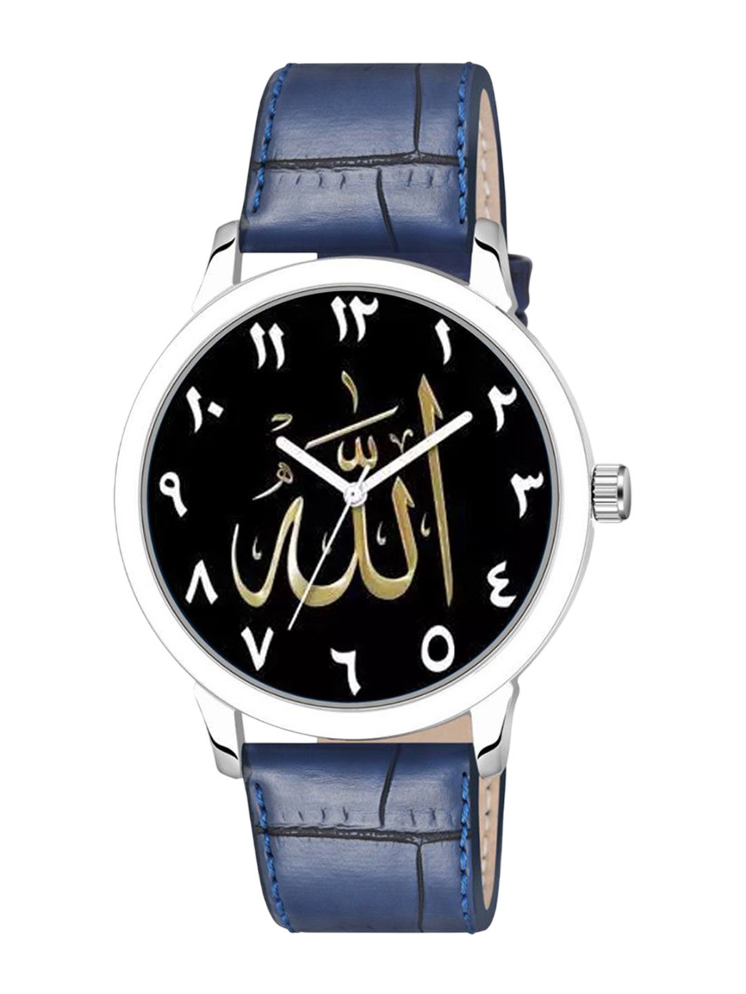 CSAMON Men Printed Analogue Watch 1019SLV Islamic NUM07 BLU L_SH