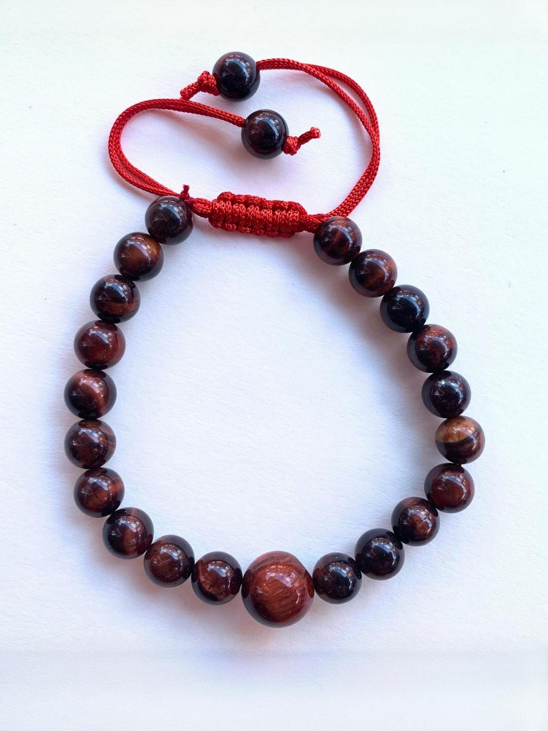 Apnisanskriti Unisex Red Tiger Stone Bracelet