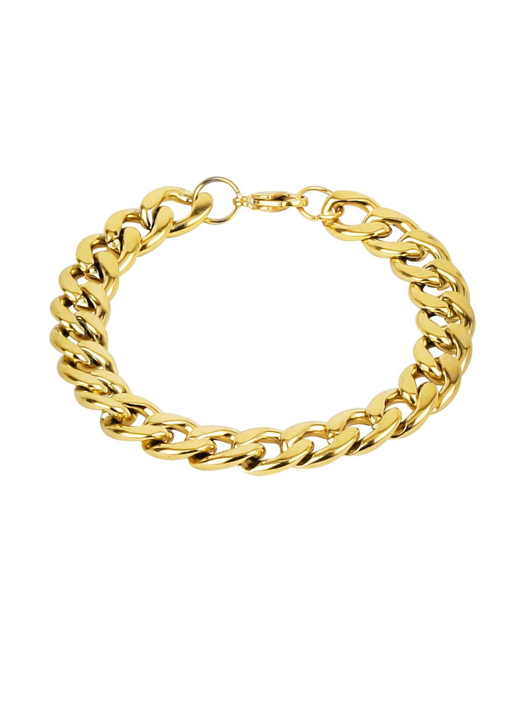 Fashion Frill Designer Stainless Steel Bracelet for Men Boys Silver Polished