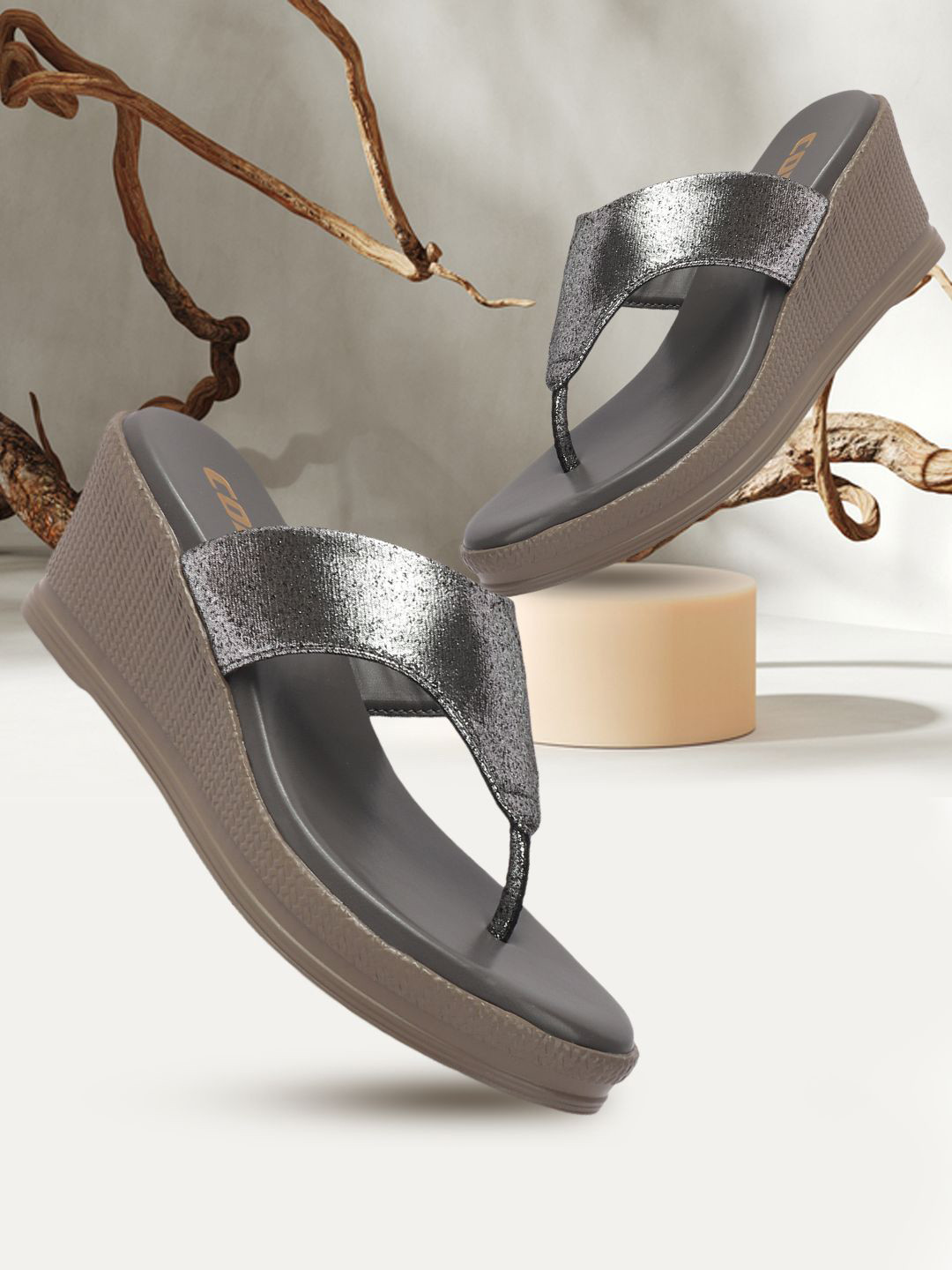 Colo Wedge Solid Open Back Sandals