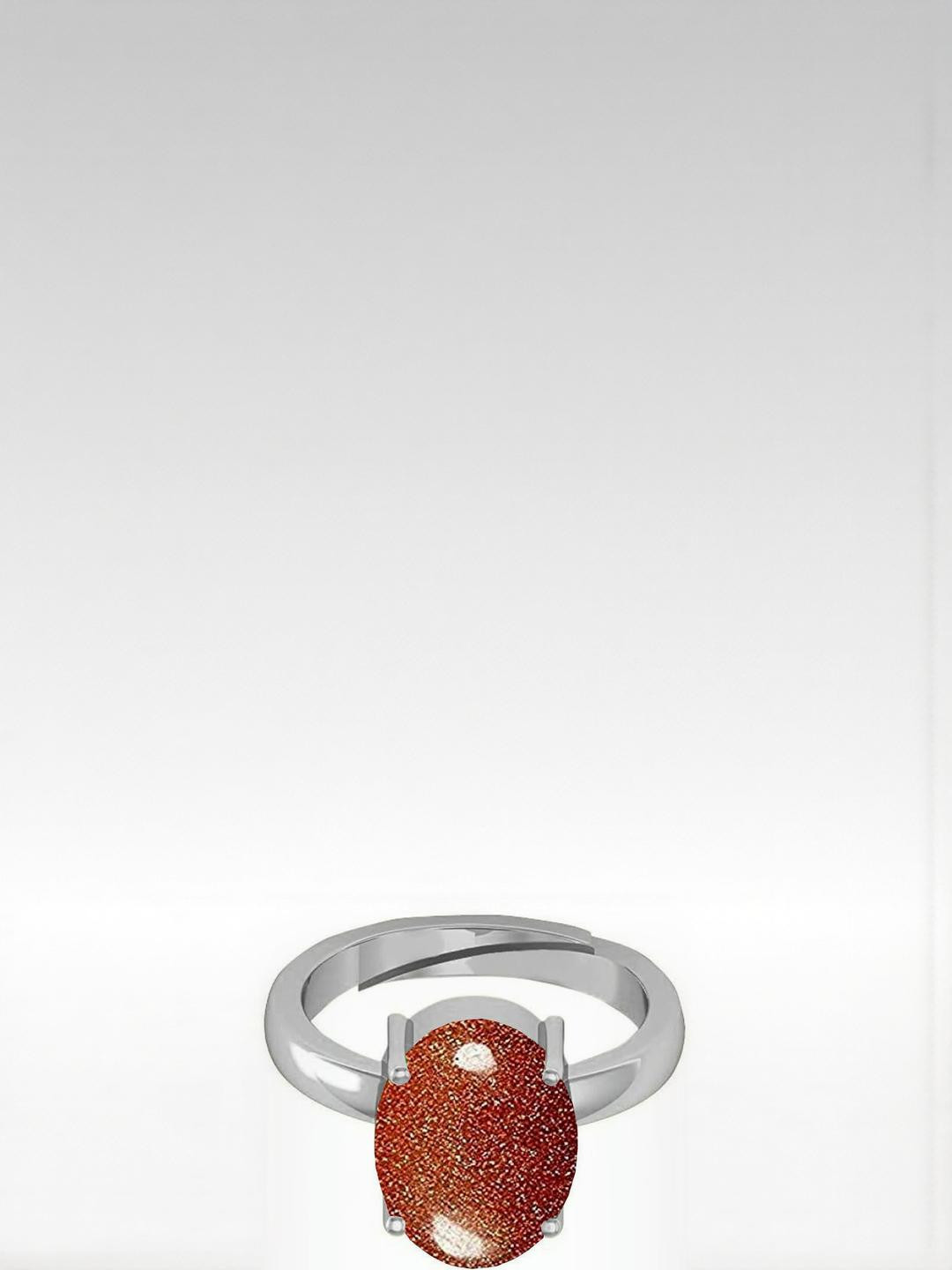 Sidharth Gems 11.25 Ratti 10.00 Crt SunStone Sunsitara Panchdhatu Adjustable Ring