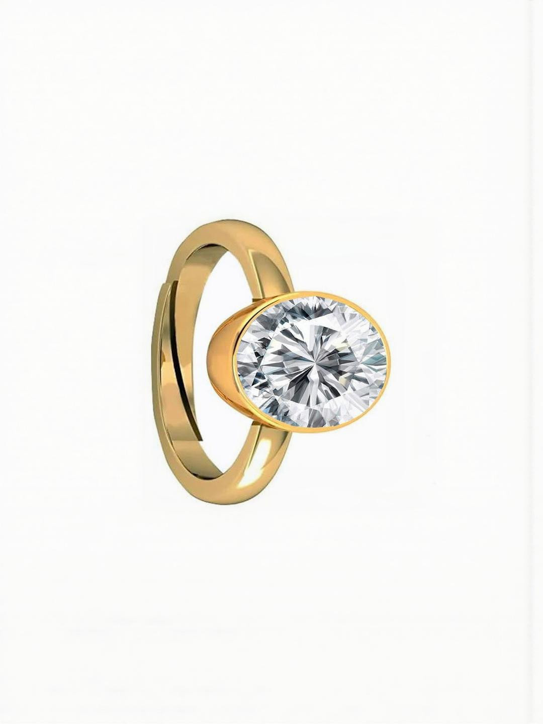 Sidharth Gems 9.00 Crt AD White Zircon Ring