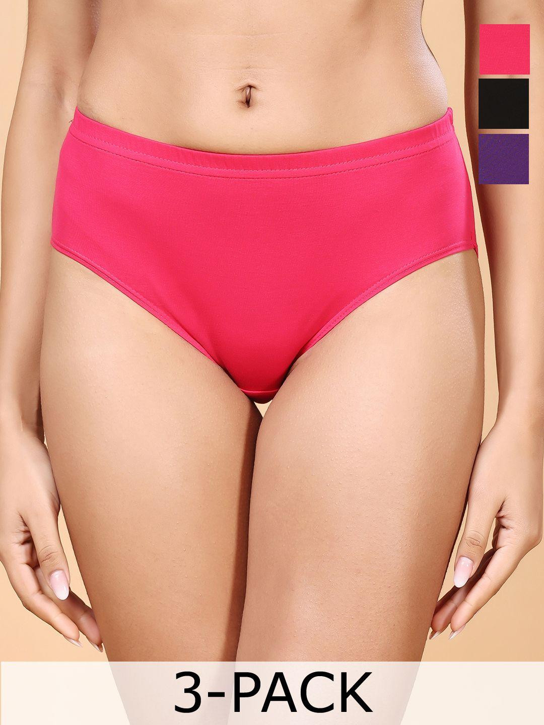 Floret Set Of 3 Basic Mid-Rise Briefs