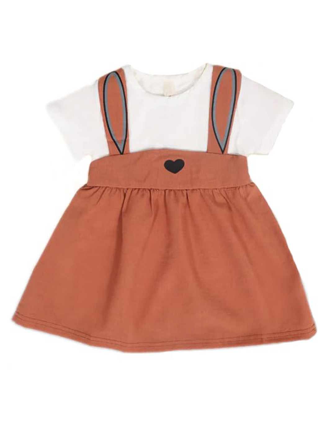 Bold N Elegant Girls Cartoon Pinafore Mini Dress