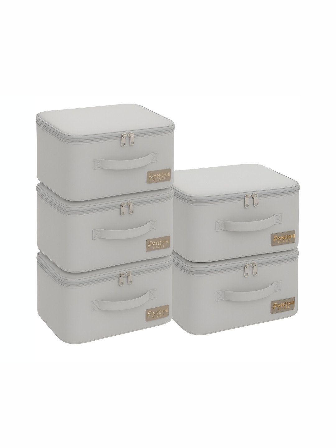 Panchhi Store Set of 5 Solid Regular Multi-Utility Wardrobe Drawer Organiser