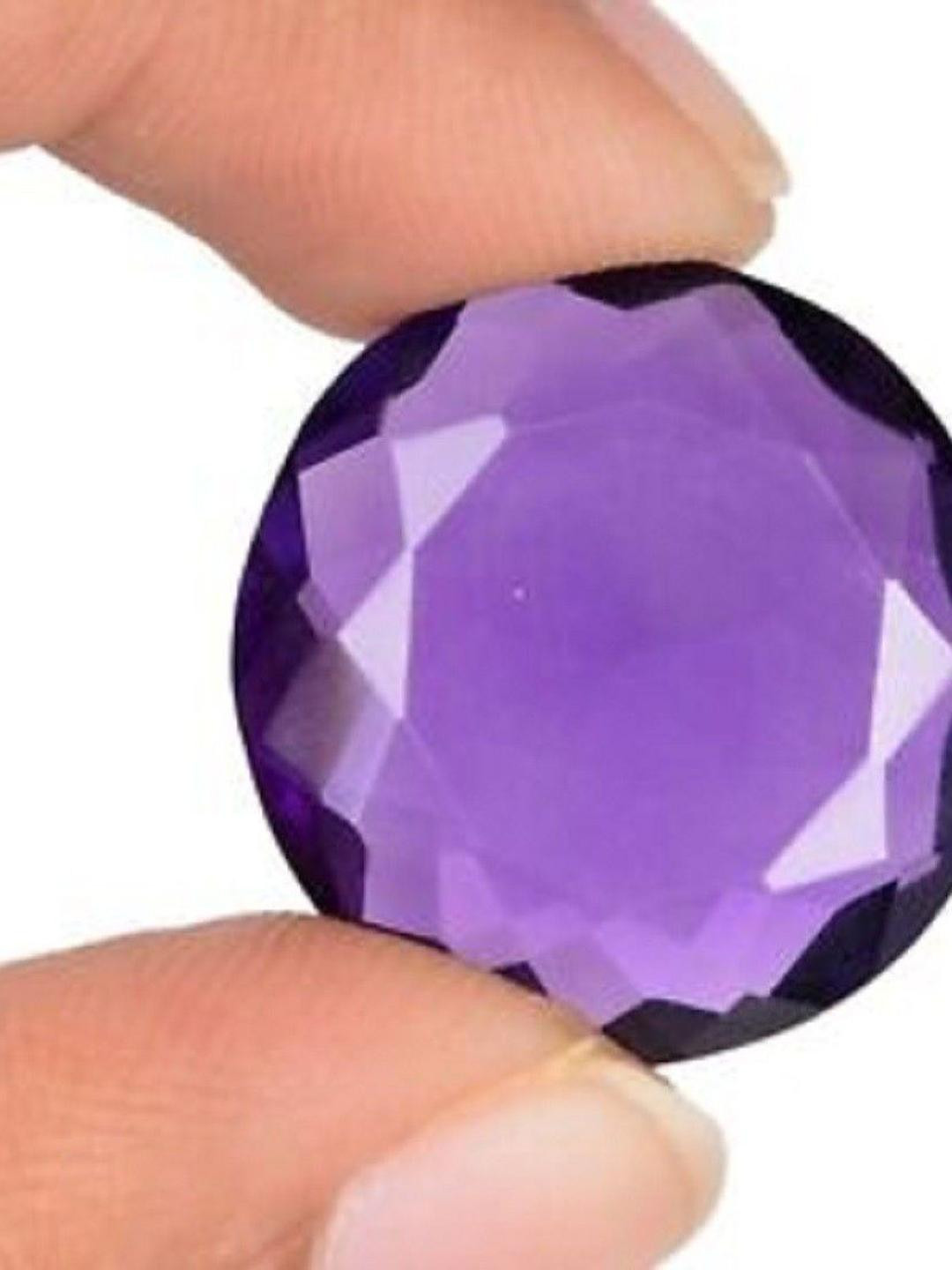 Sidharth Gems 7.25 Ratti 6.55 Crt Amethyst Gemstone Ring