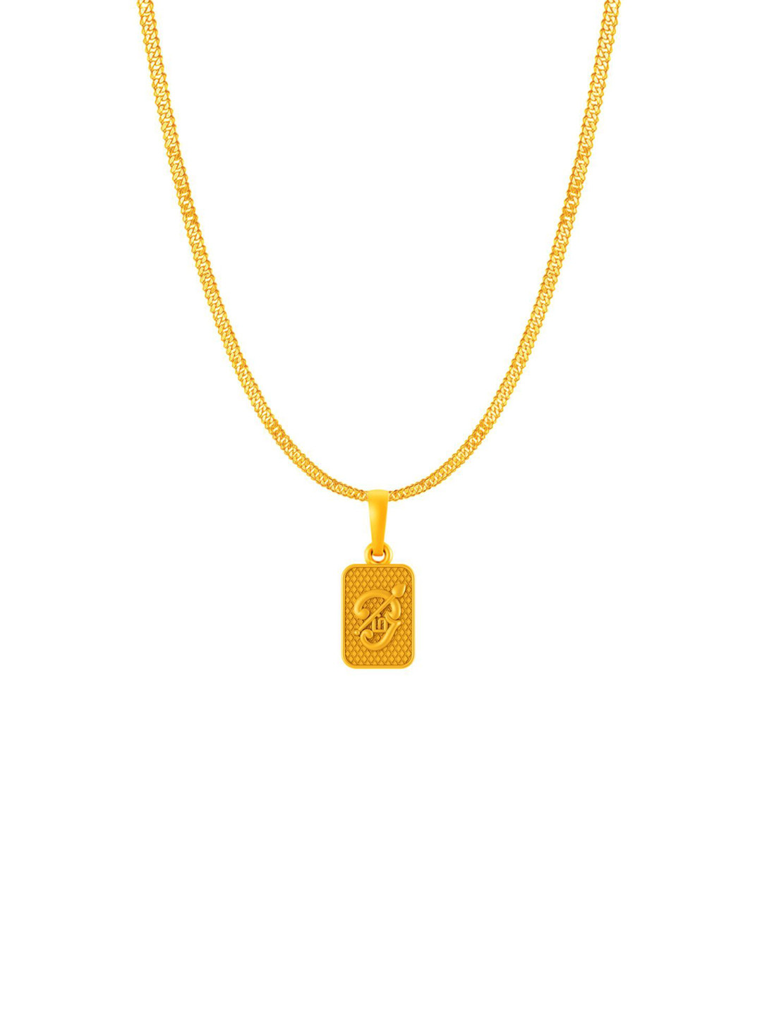AKSHAT SAPPHIRE Men Gold-Plated Square Pendants with Chains